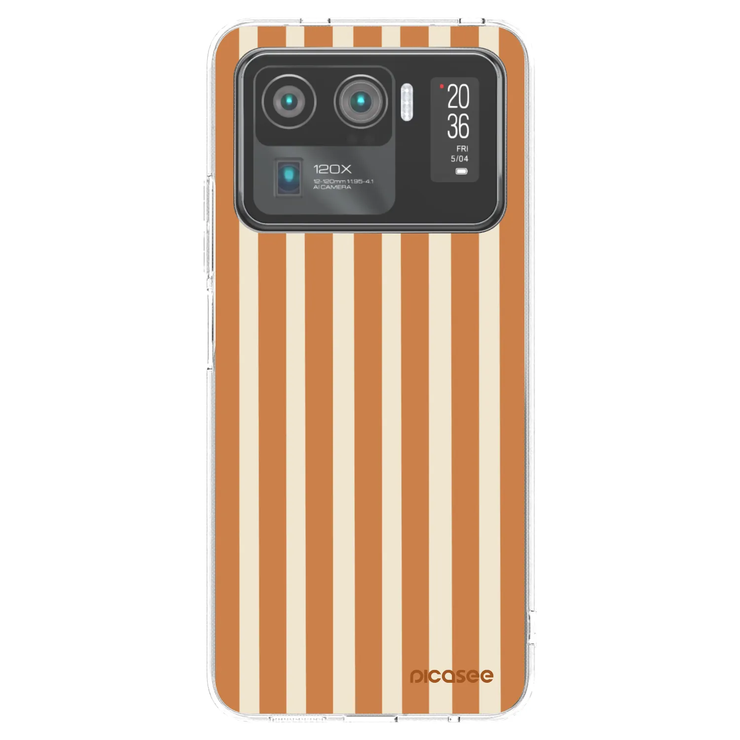 Picasee silikónový prehľadný obal pre Xiaomi Mi 11 Ultra - Orange lines