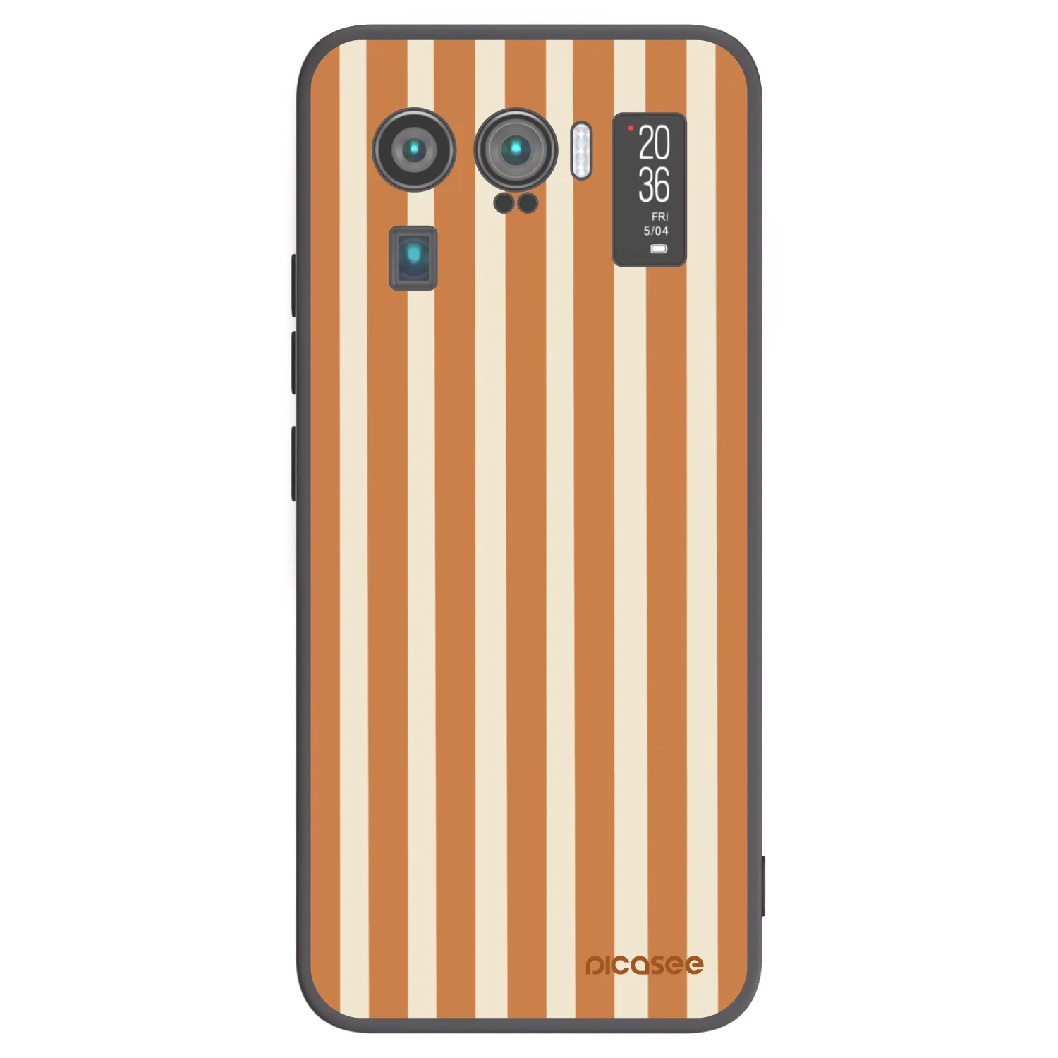 Picasee silikónový čierny obal pre Xiaomi Mi 11 Ultra - Orange lines