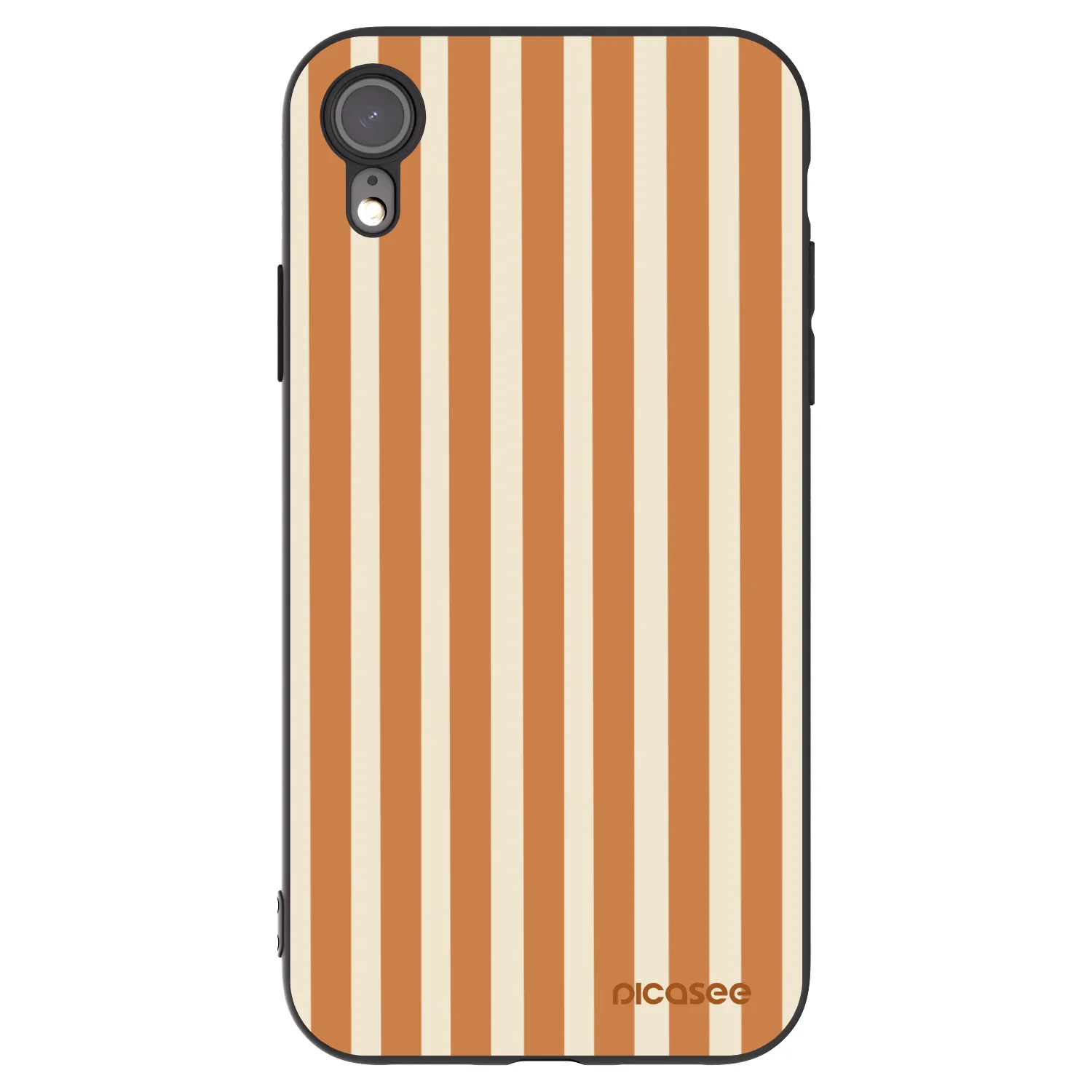 Picasee silikónový čierny obal pre Apple iPhone XR - Orange lines