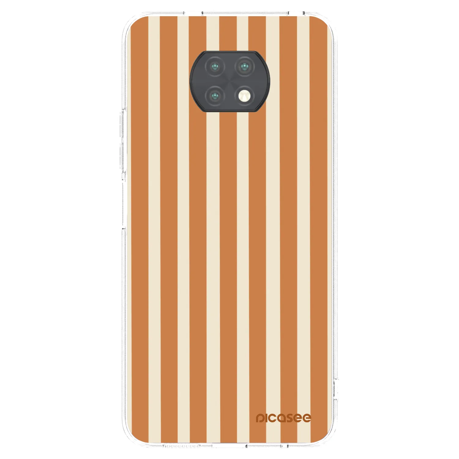 Picasee silikónový prehľadný obal pre Xiaomi Redmi Note 9T - Orange lines