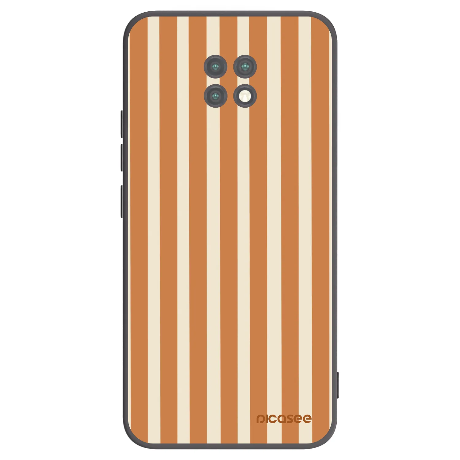 Picasee silikónový čierny obal pre Xiaomi Redmi Note 9T - Orange lines