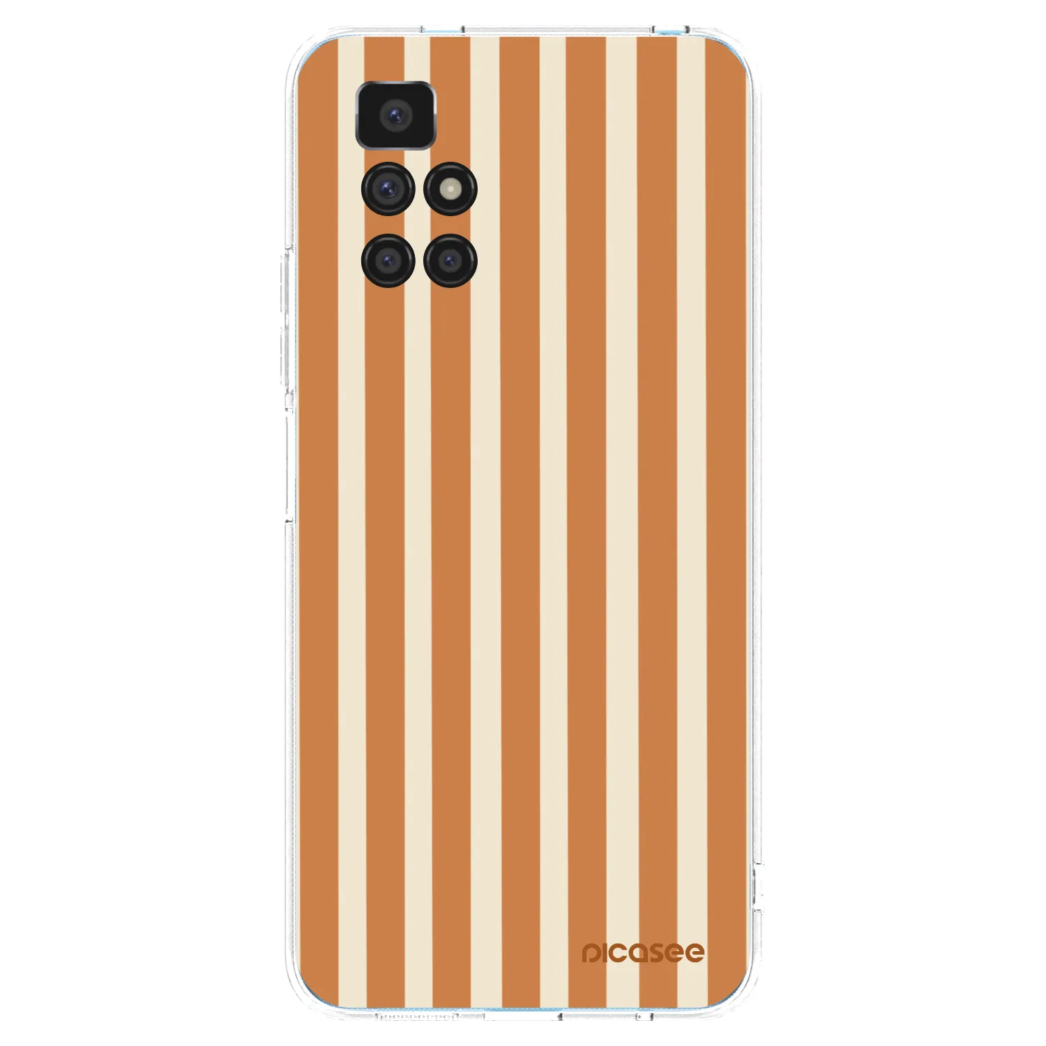 Picasee silikónový prehľadný obal pre Xiaomi Redmi 10 - Orange lines