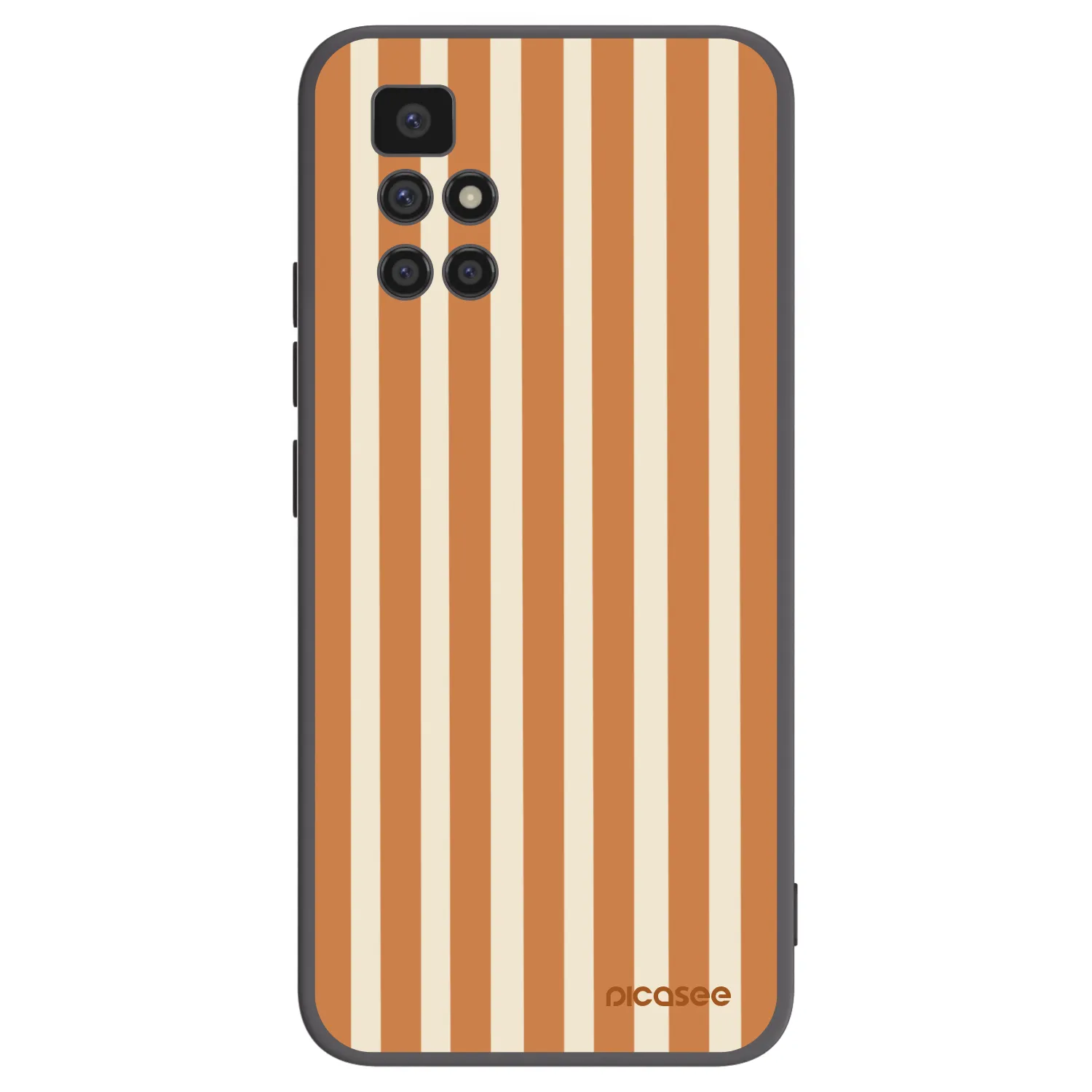 Picasee silikónový čierny obal pre Xiaomi Redmi 10 - Orange lines