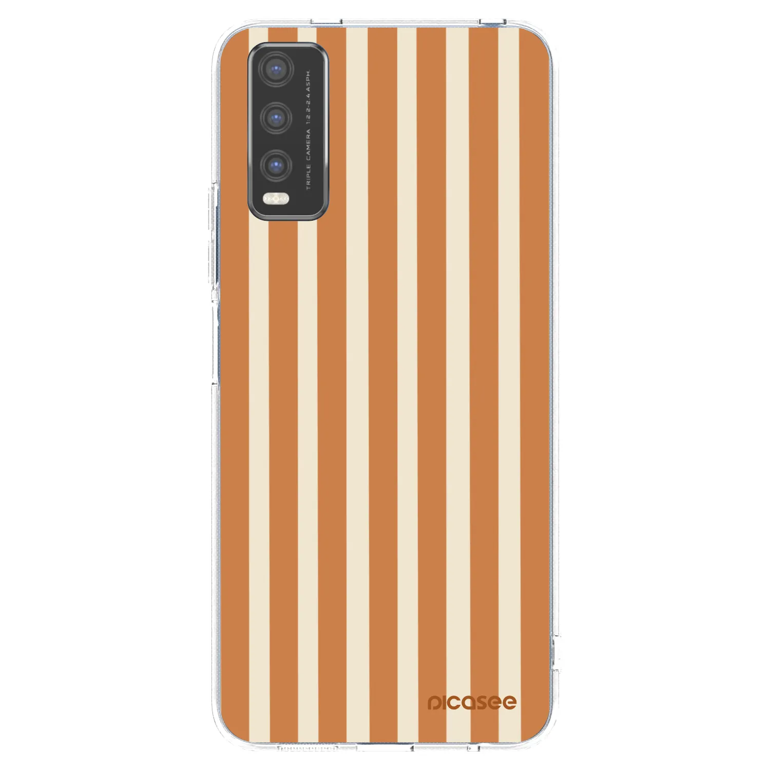 Picasee silikónový prehľadný obal pre Vivo Y20s - Orange lines