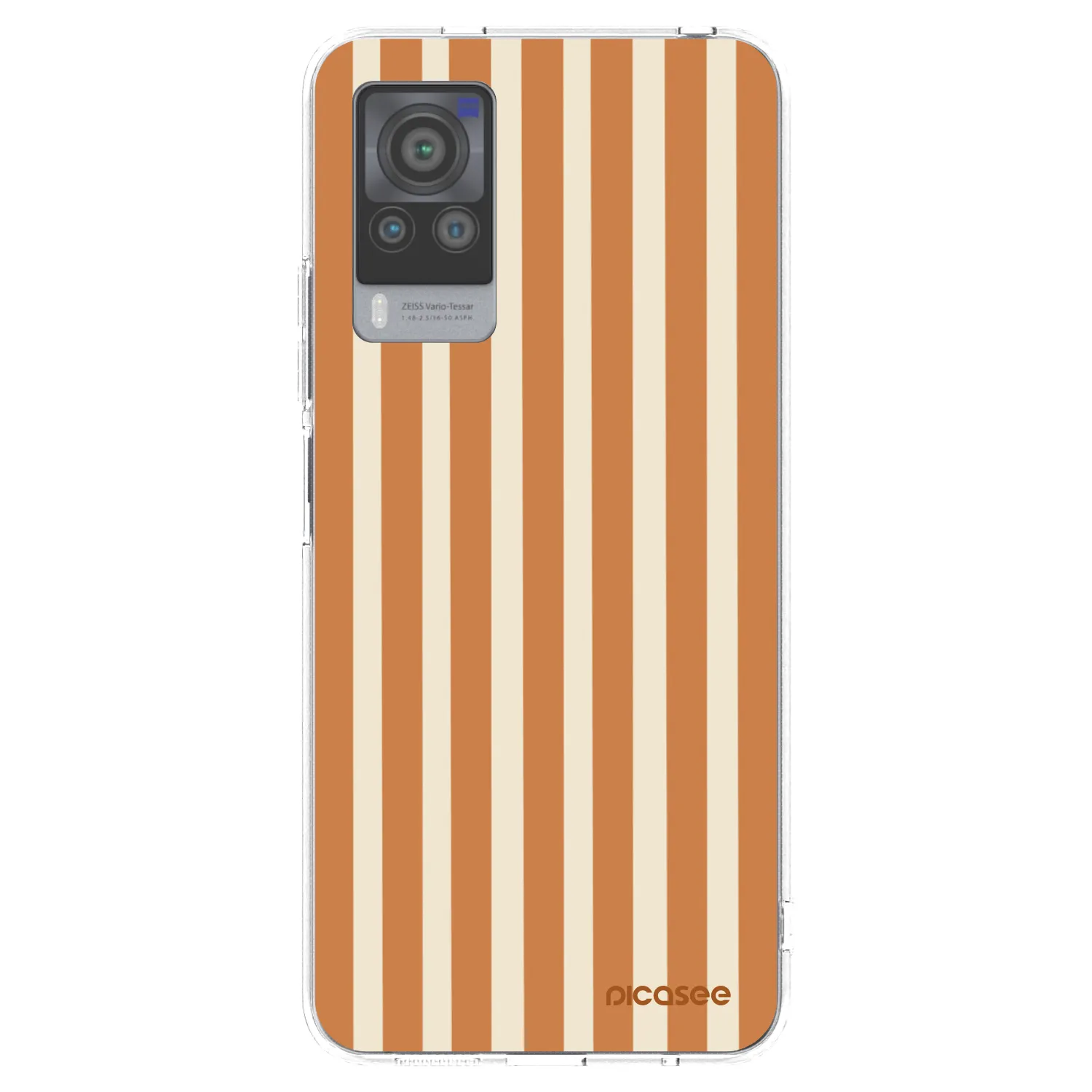 Picasee silikónový prehľadný obal pre Vivo X60 Pro 5G - Orange lines