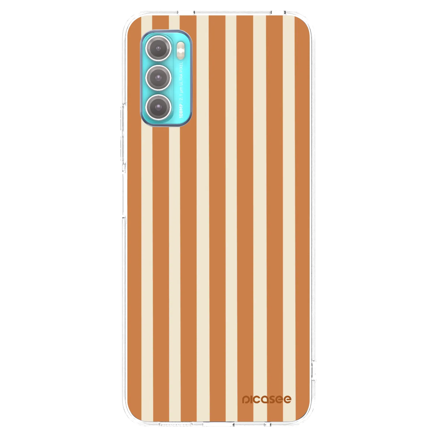Picasee silikónový prehľadný obal pre Motorola Moto G60 - Orange lines