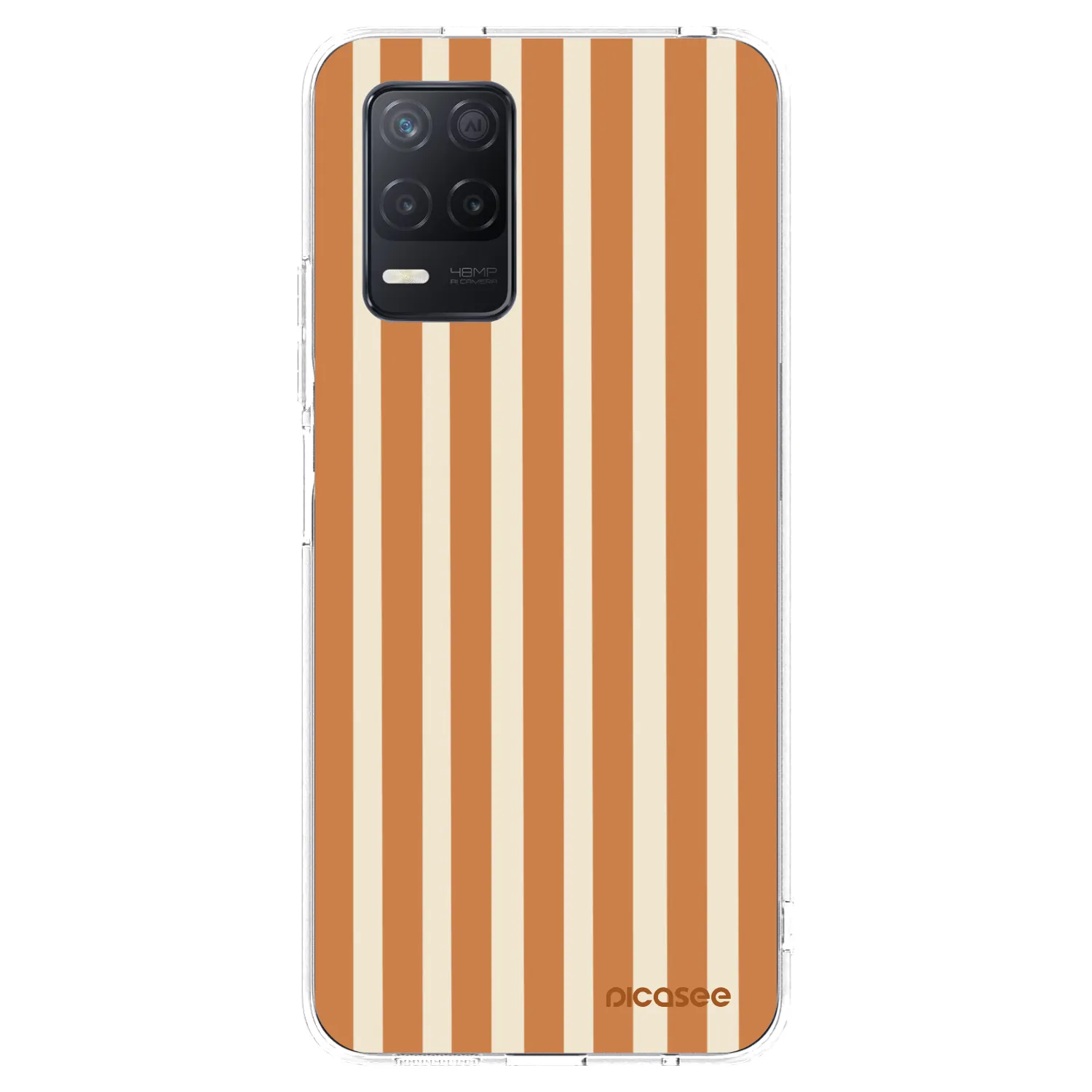 Picasee silikónový prehľadný obal pre Realme 8 5G - Orange lines