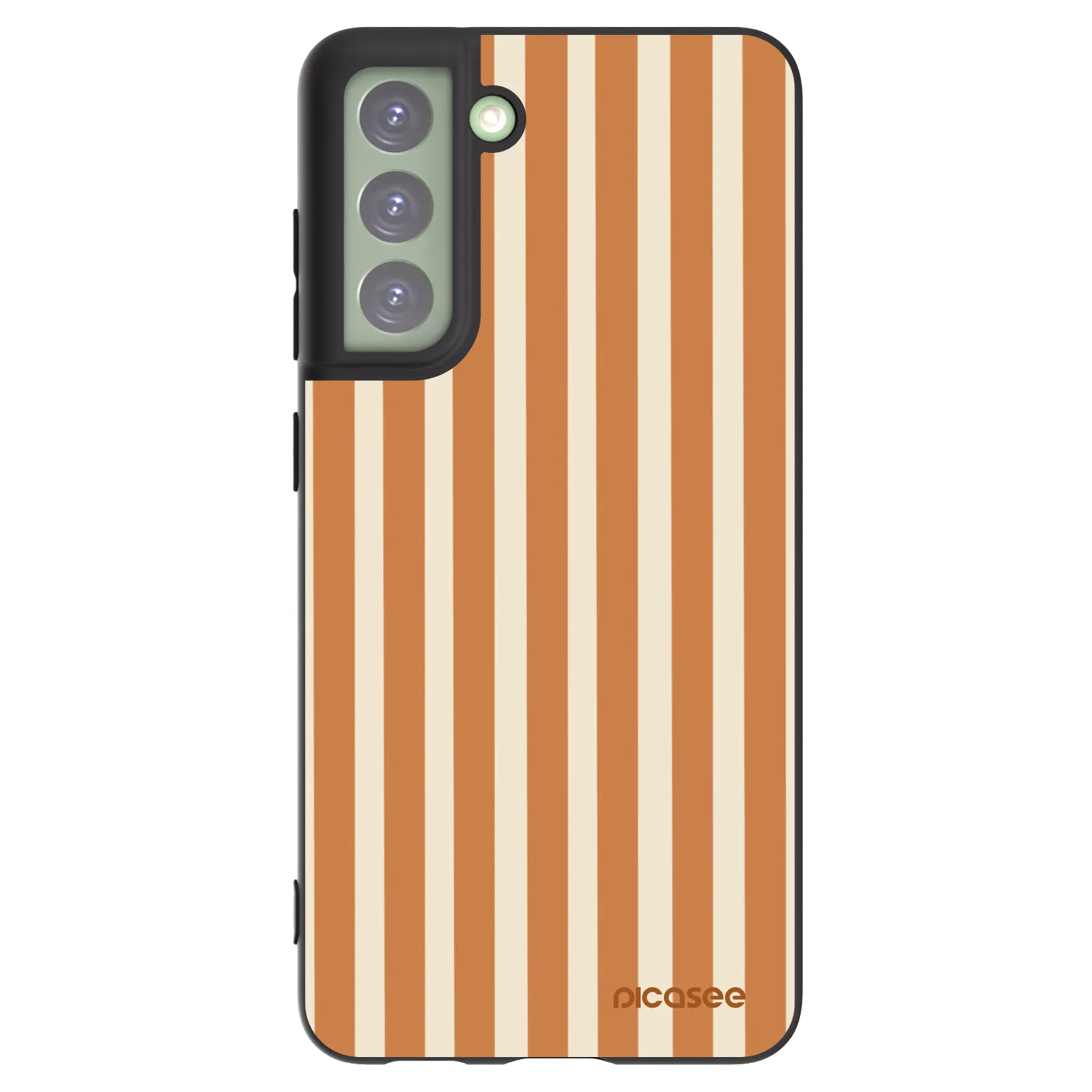 Picasee silikónový čierny obal pre Samsung Galaxy S21 FE 5G - Orange lines