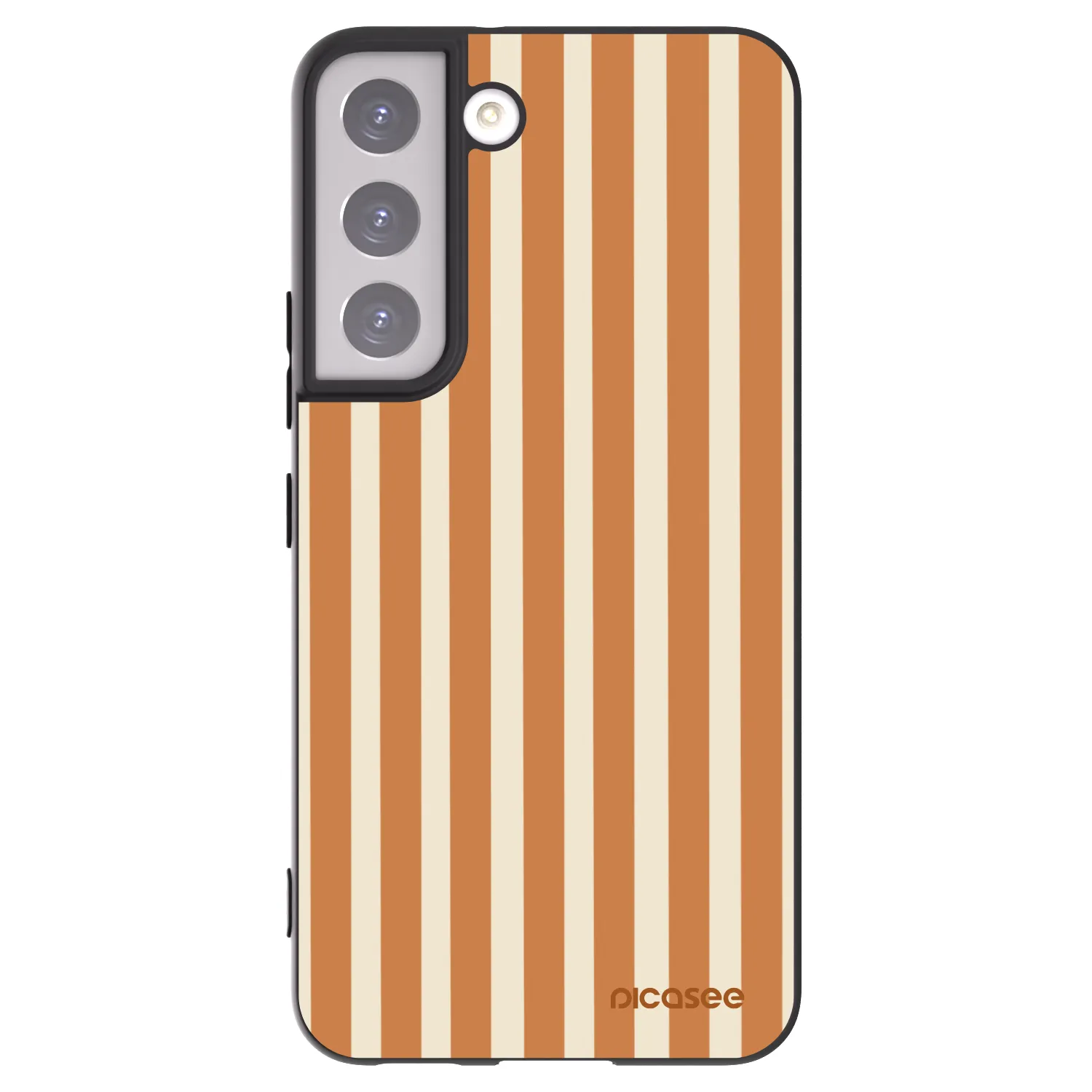 Picasee silikónový čierny obal pre Samsung Galaxy S22 5G - Orange lines