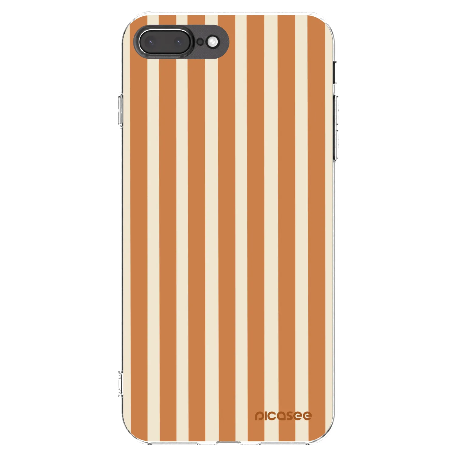 Picasee silikónový prehľadný obal pre Apple iPhone 7 Plus - Orange lines