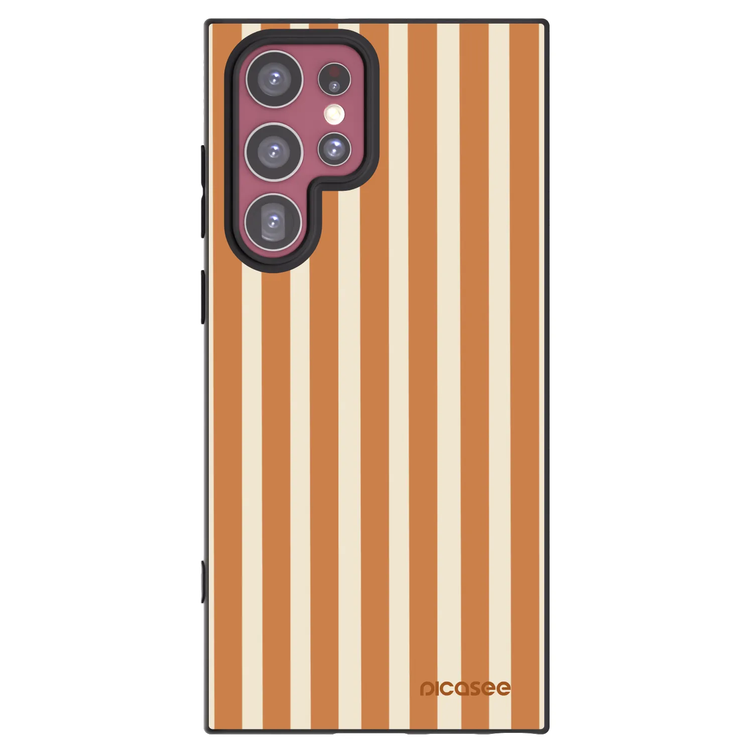 Picasee silikónový čierny obal pre Samsung Galaxy S22 Ultra 5G - Orange lines