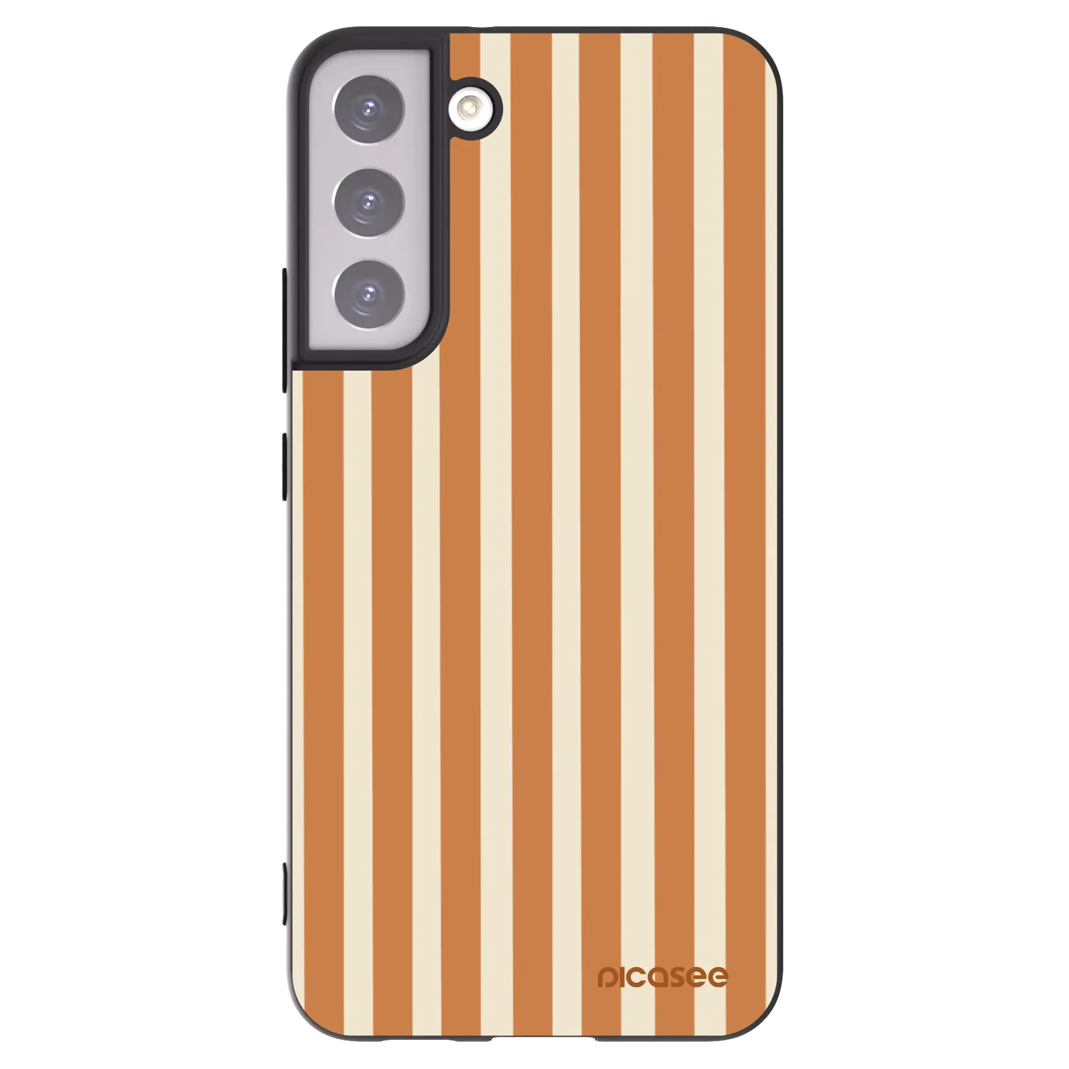 Picasee silikónový čierny obal pre Samsung Galaxy S22+ 5G - Orange lines