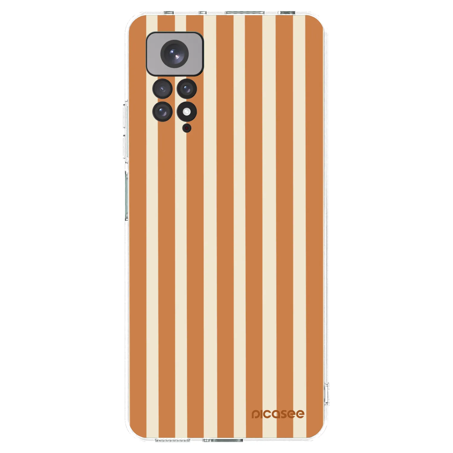 Picasee silikónový prehľadný obal pre Xiaomi Redmi Note 11 - Orange lines
