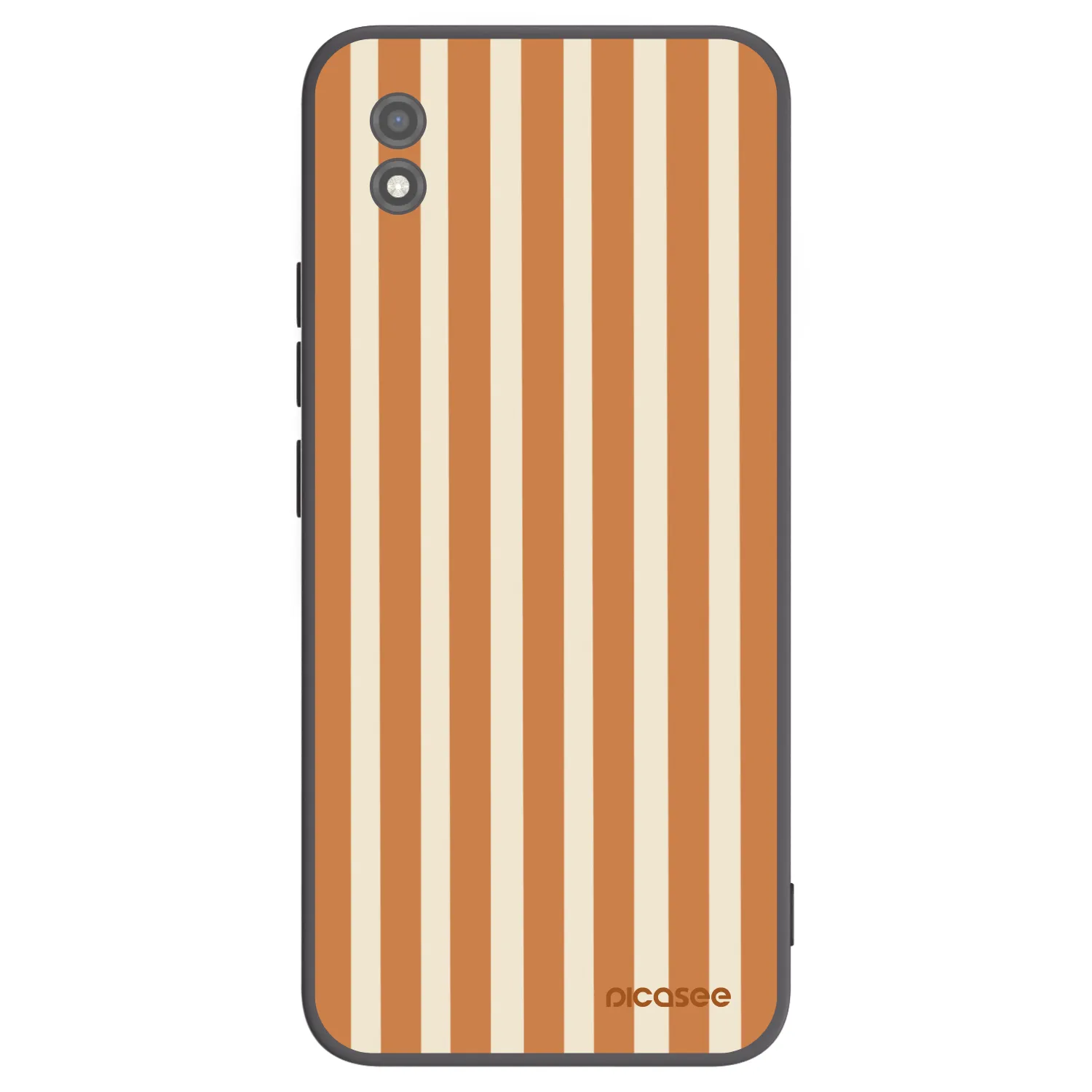 Picasee silikónový čierny obal pre Realme C11 (2021) - Orange lines