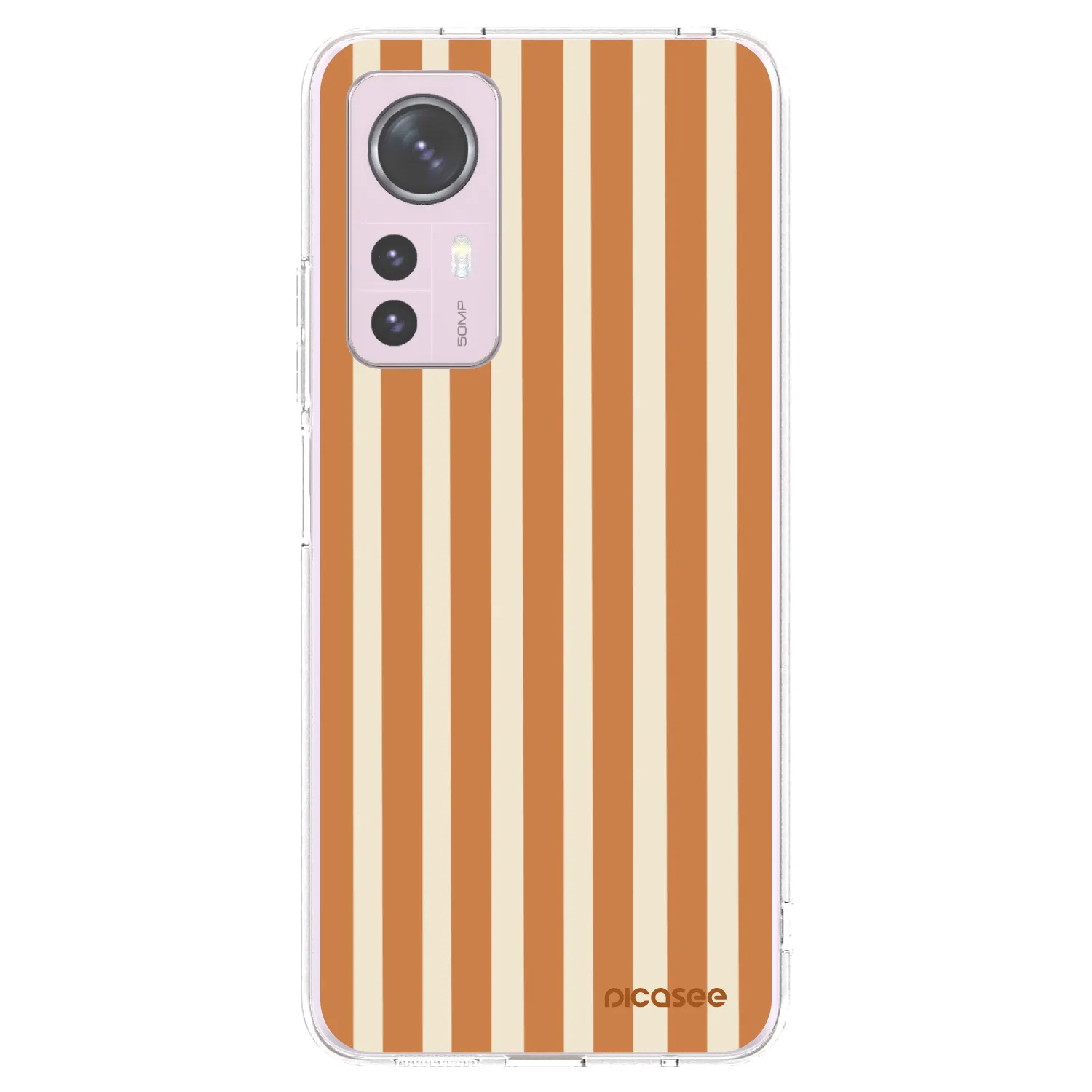Picasee silikónový prehľadný obal pre Xiaomi 12 - Orange lines