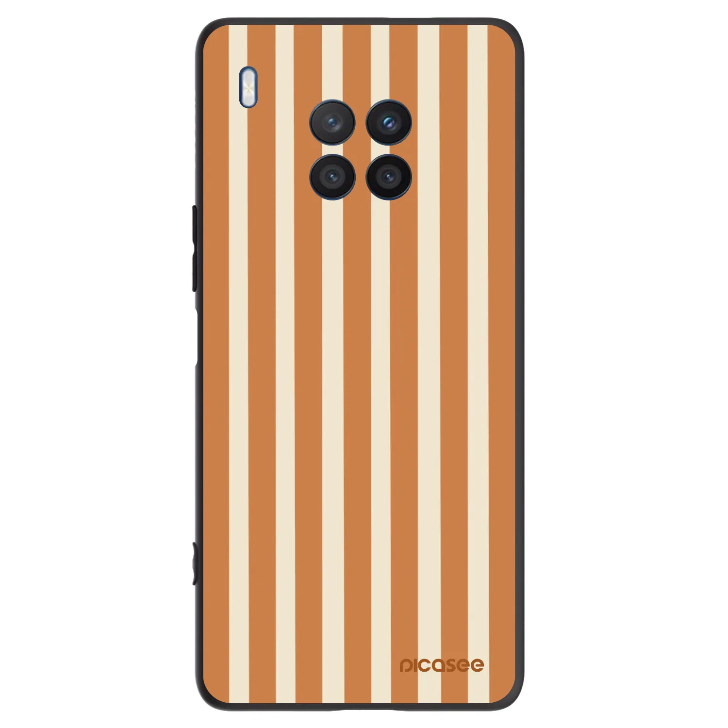 Picasee silikónový čierny obal pre Honor 50 Lite - Orange lines