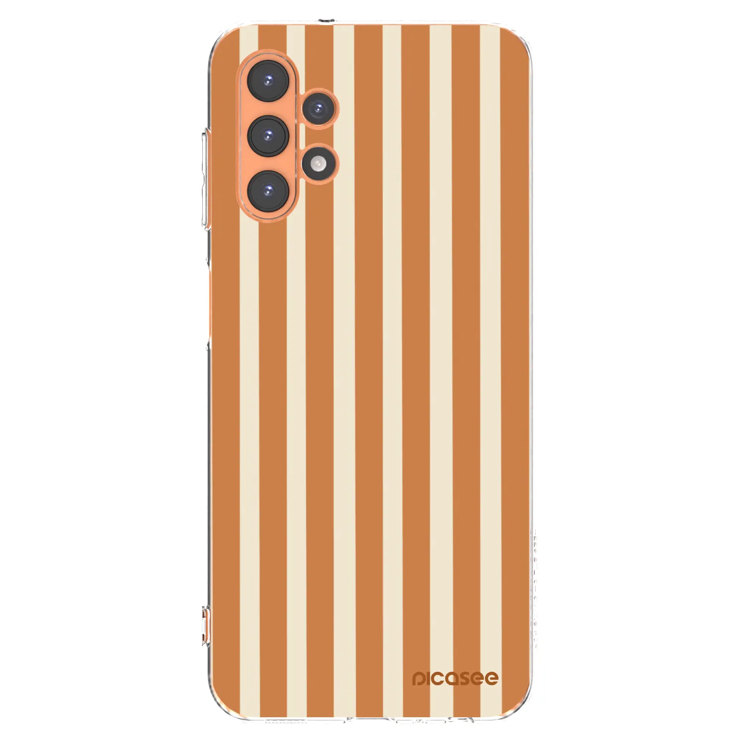 Picasee silikónový prehľadný obal pre Samsung Galaxy A13 4G A135 - Orange lines