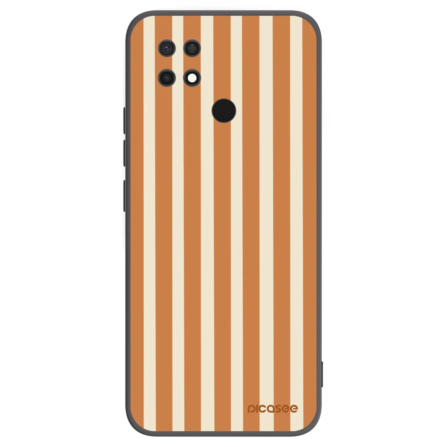 Picasee silikónový čierny obal pre Xiaomi Redmi 10C - Orange lines
