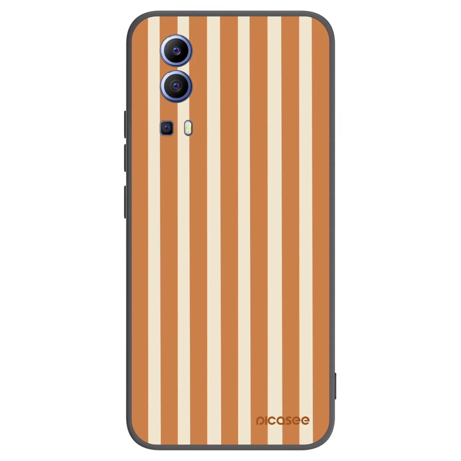 Picasee silikónový čierny obal pre Vivo Y52 5G - Orange lines