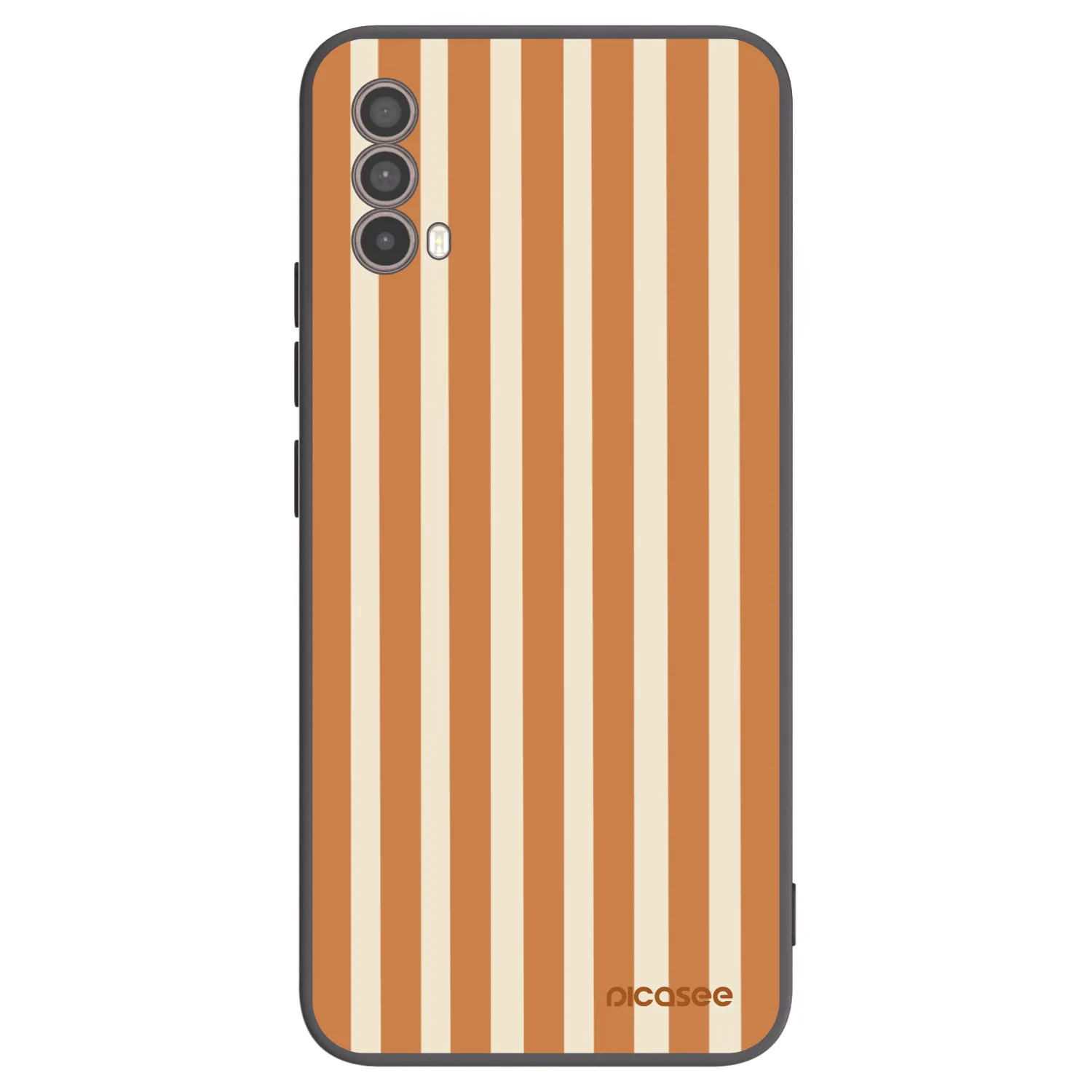 Picasee silikónový čierny obal pre Motorola Moto E40 - Orange lines