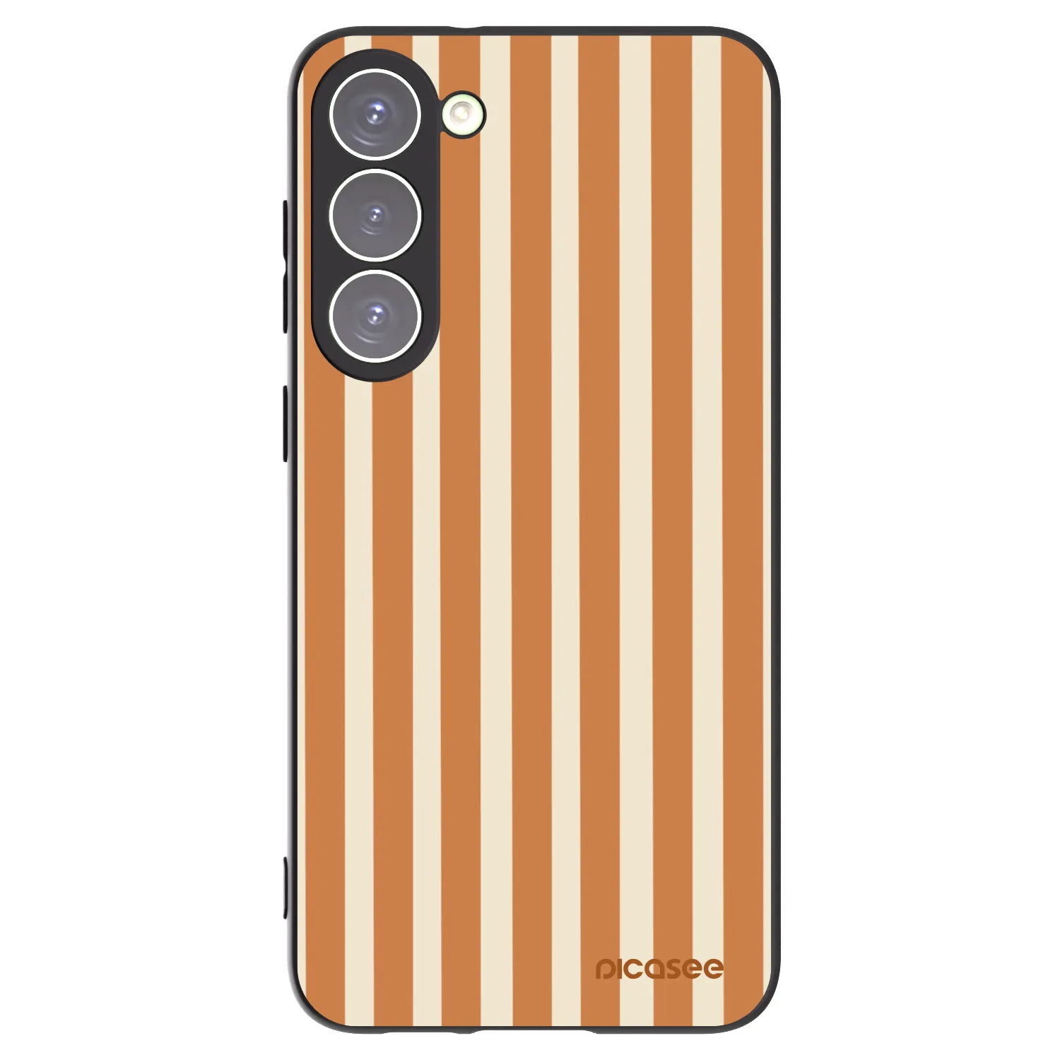 Picasee silikónový čierny obal pre Samsung Galaxy S23+ 5G - Orange lines
