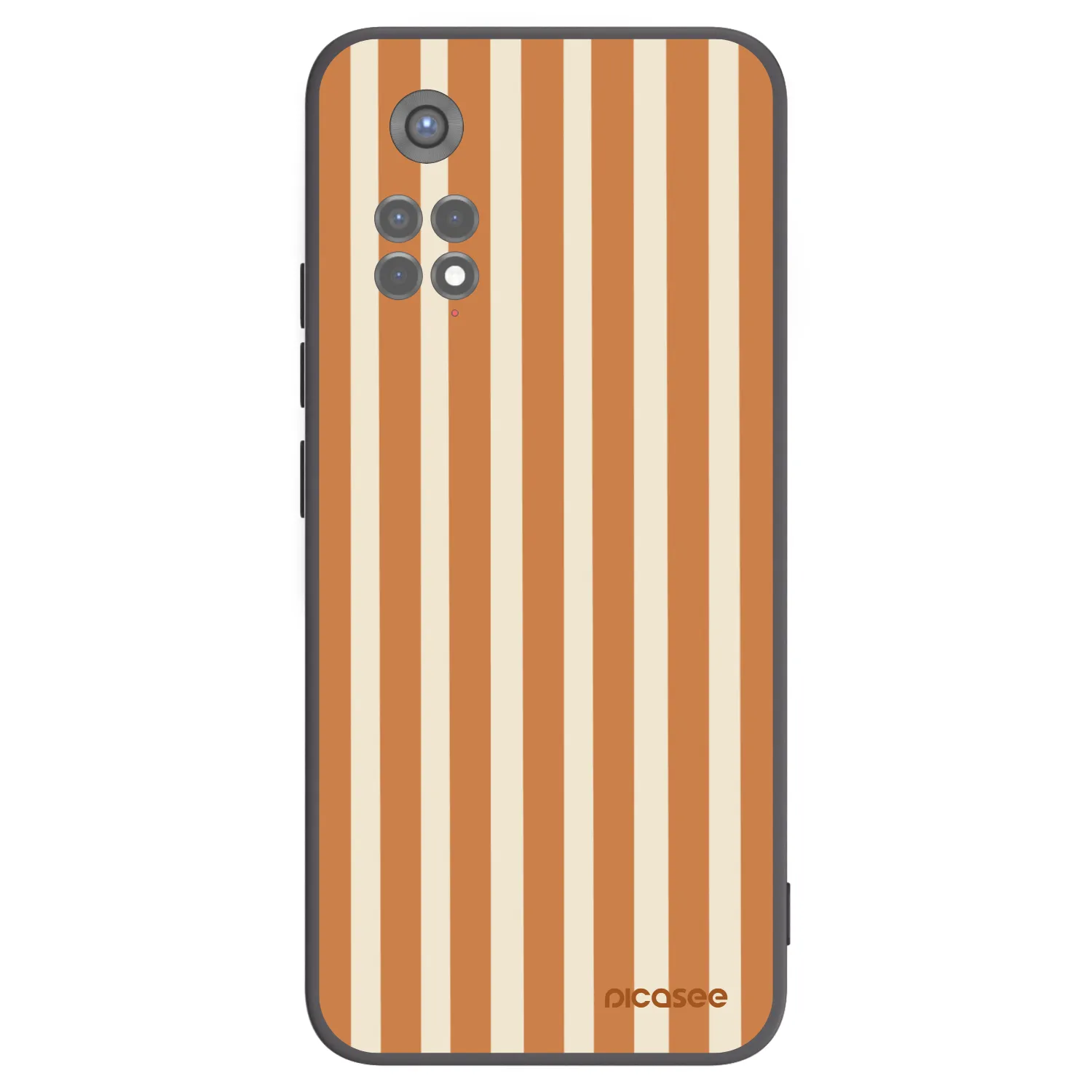 Picasee silikónový čierny obal pre Xiaomi Redmi Note 11S 5G - Orange lines