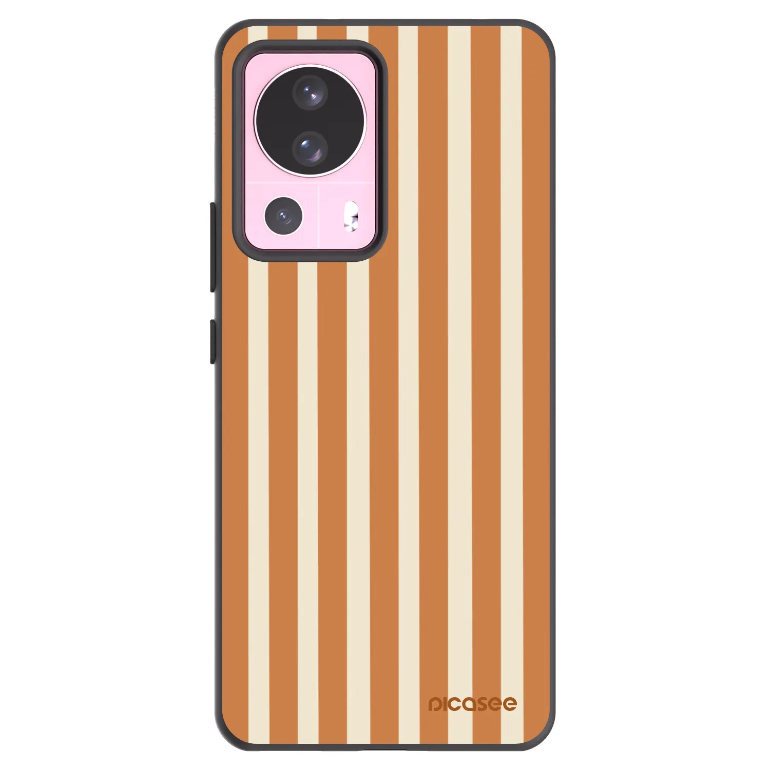 Picasee silikónový čierny obal pre Xiaomi 13 Lite - Orange lines