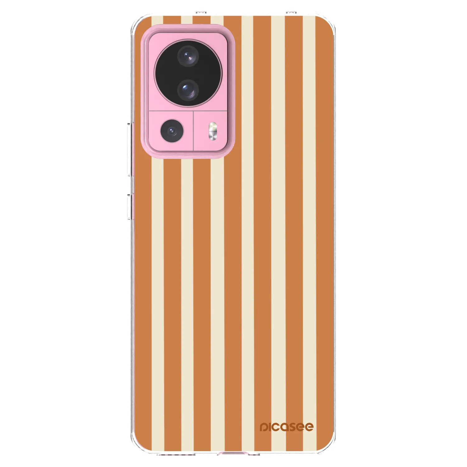Picasee silikónový prehľadný obal pre Xiaomi 13 Lite - Orange lines