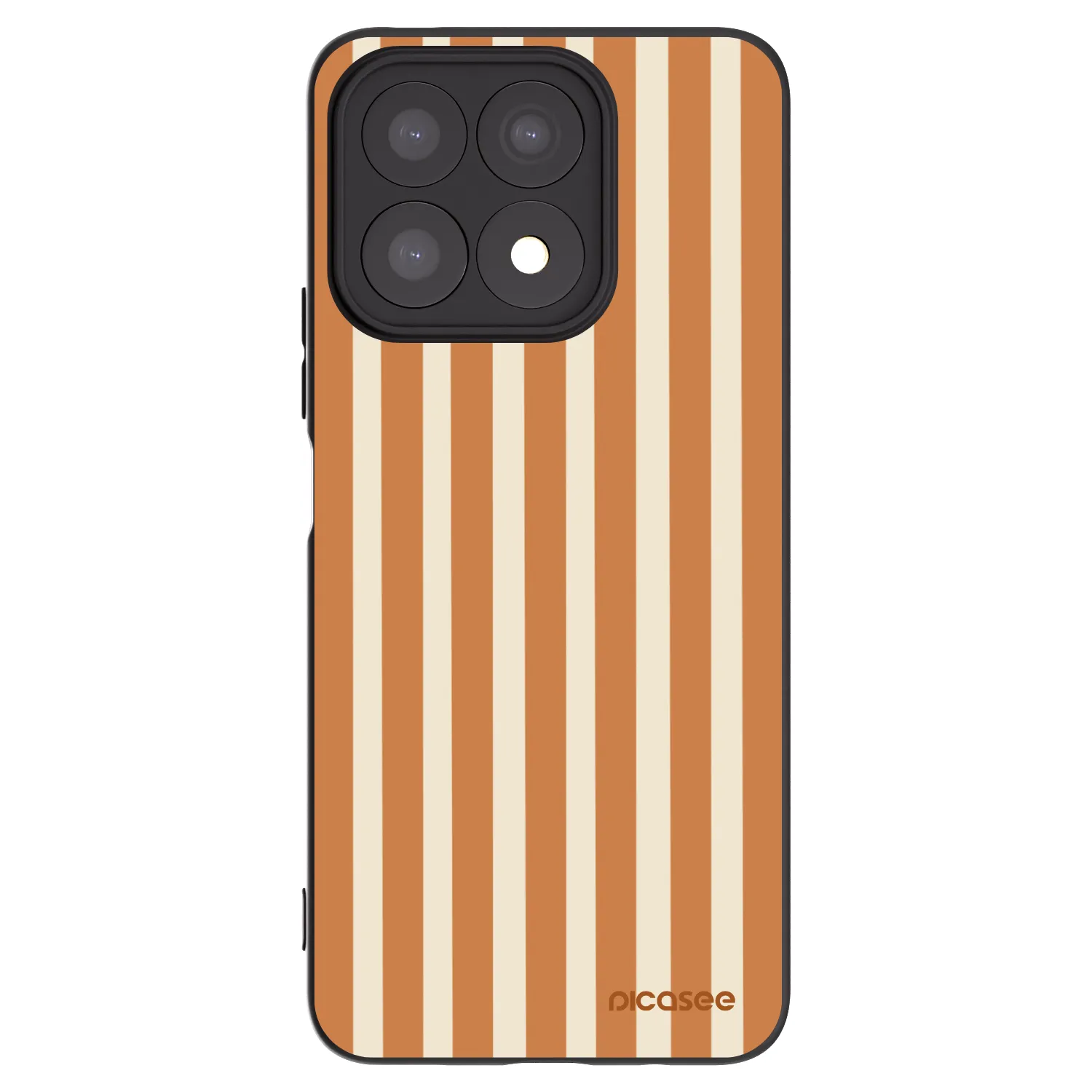 Picasee silikónový čierny obal pre Honor X8a - Orange lines