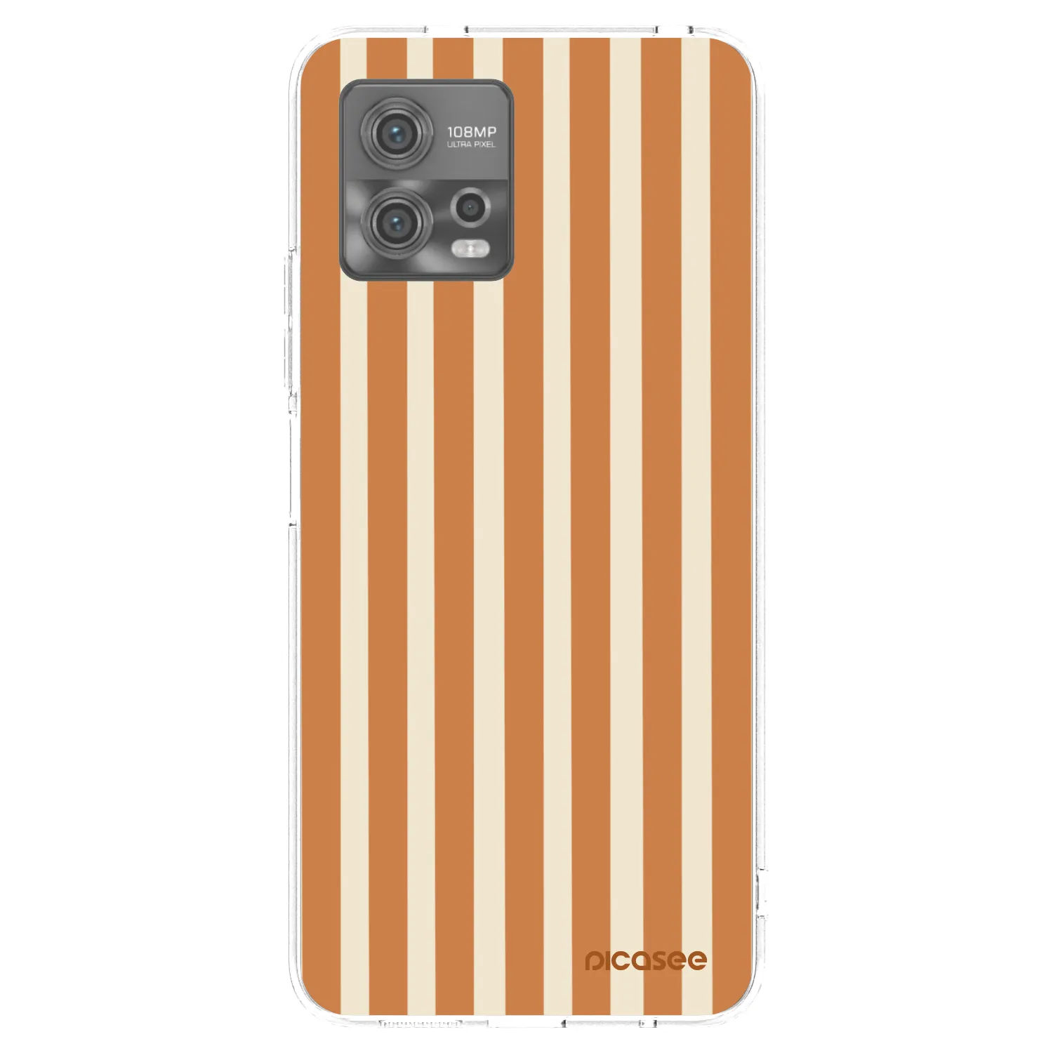 Picasee silikónový prehľadný obal pre Motorola Moto G72 - Orange lines