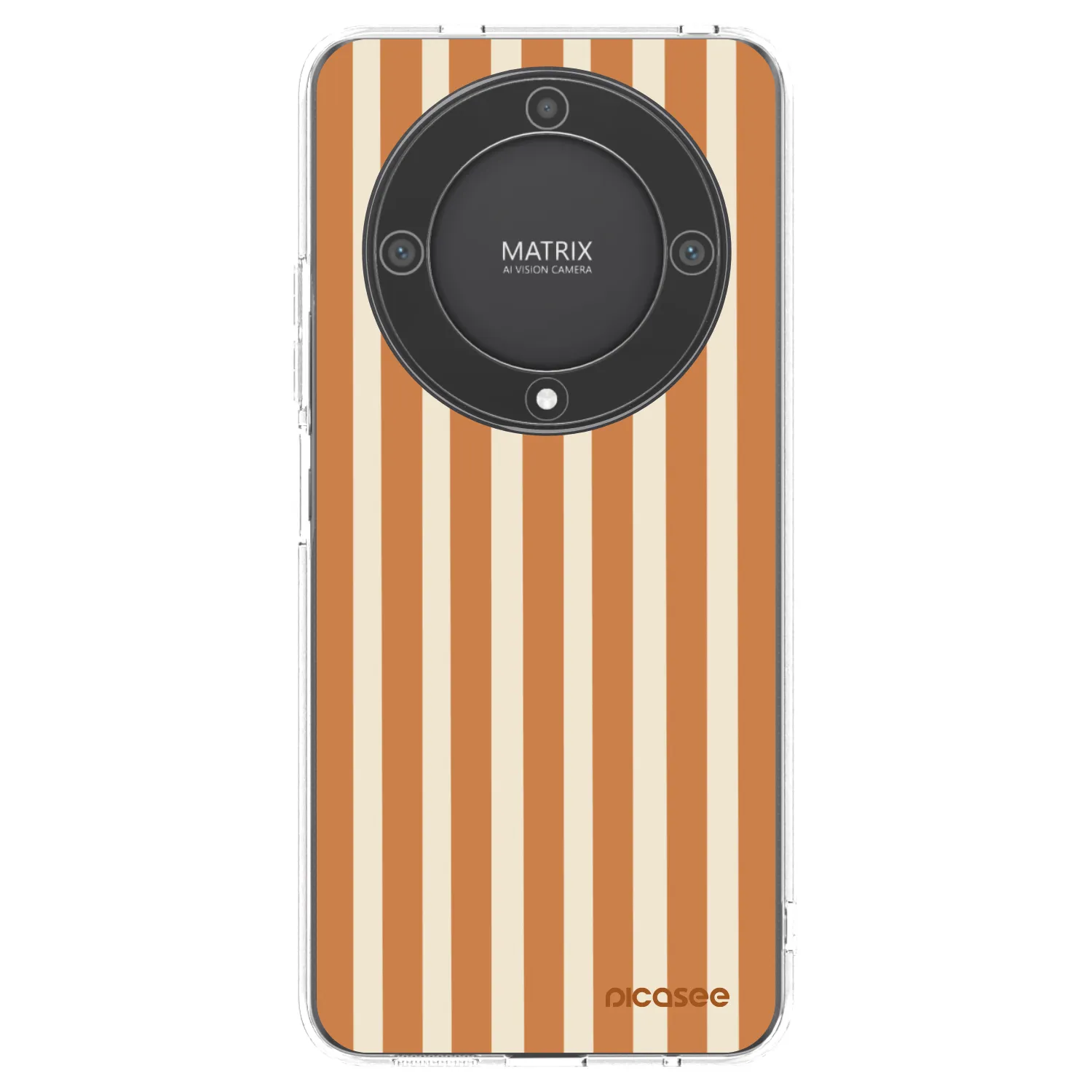 Picasee silikónový prehľadný obal pre Honor Magic5 Lite 5G - Orange lines