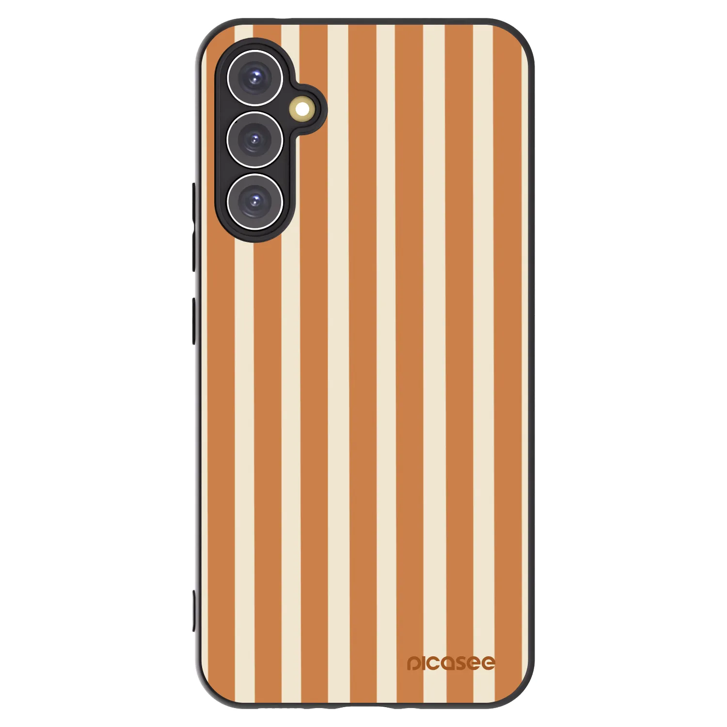 Picasee silikónový čierny obal pre Samsung Galaxy A34 5G A346B - Orange lines
