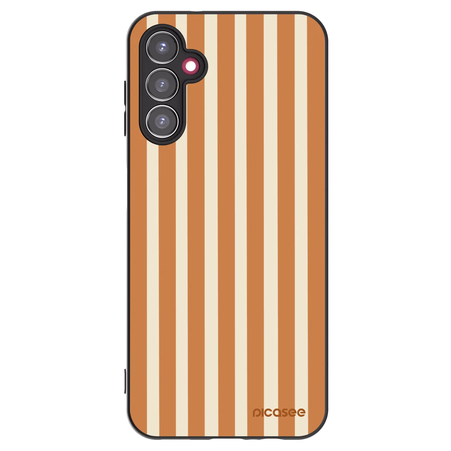 Picasee silikónový čierny obal pre Samsung Galaxy A14 5G A146P - Orange lines