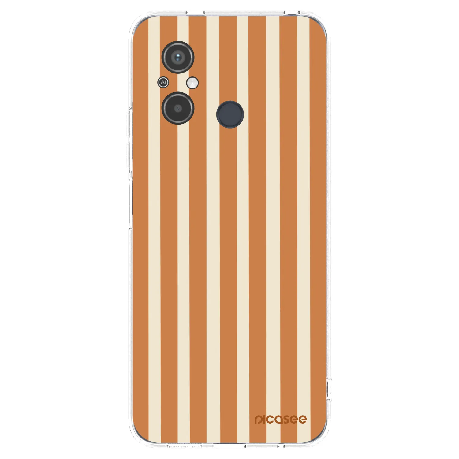 Picasee silikónový prehľadný obal pre Xiaomi Redmi 12C - Orange lines