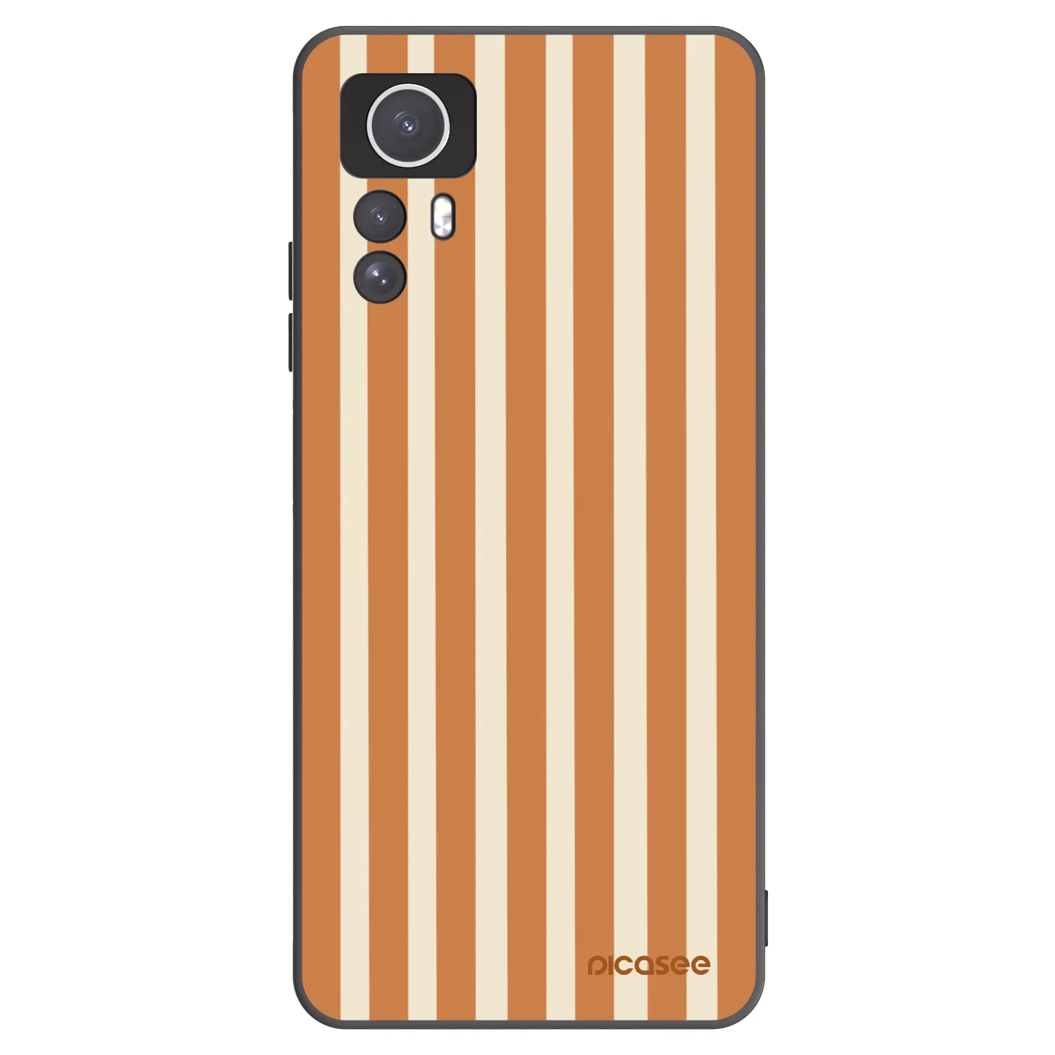 Picasee silikónový čierny obal pre Xiaomi Redmi Note 12S - Orange lines