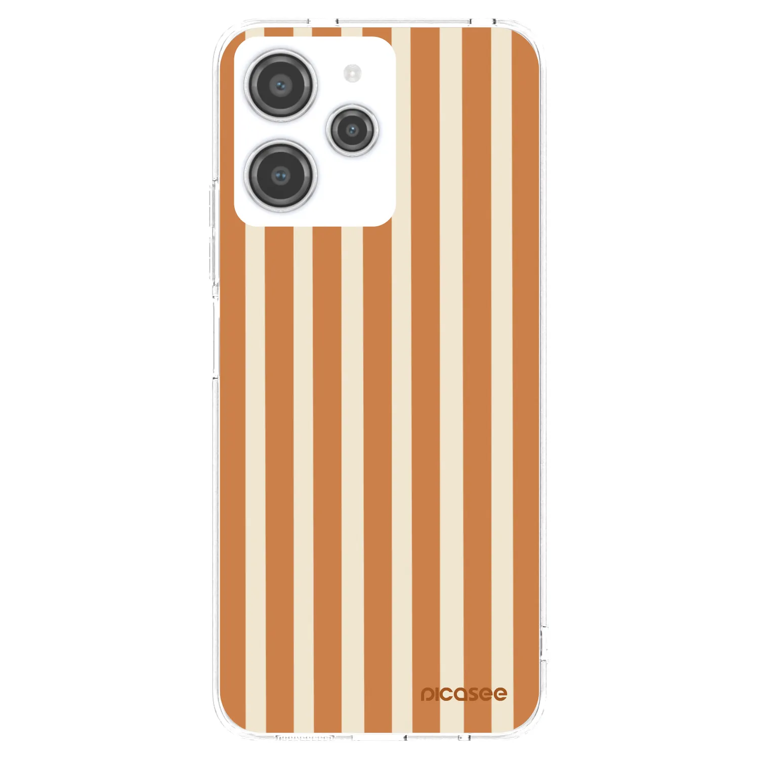 Picasee silikónový prehľadný obal pre Xiaomi Redmi 12 4G - Orange lines