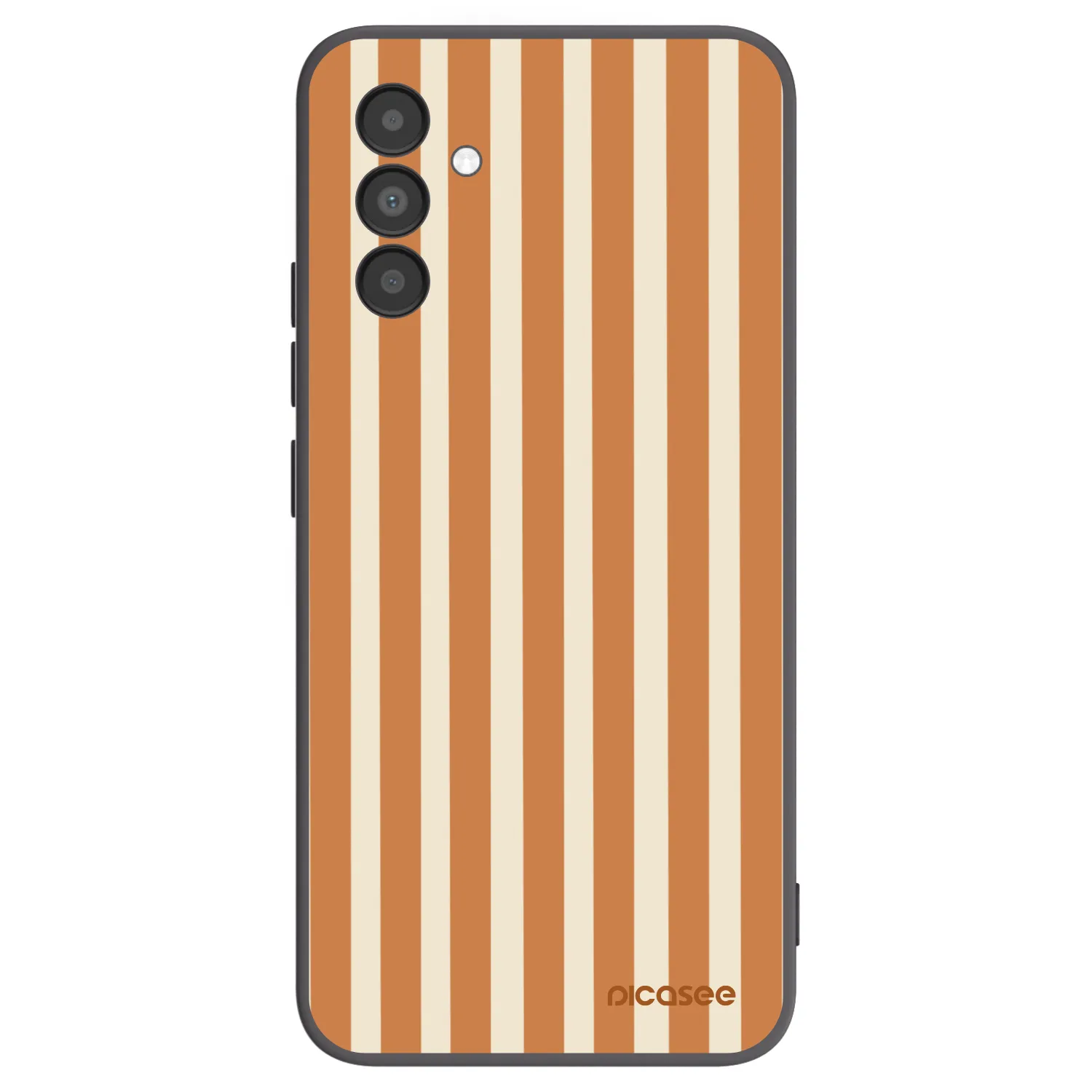 Picasee silikónový čierny obal pre Samsung Galaxy A04s A047F - Orange lines