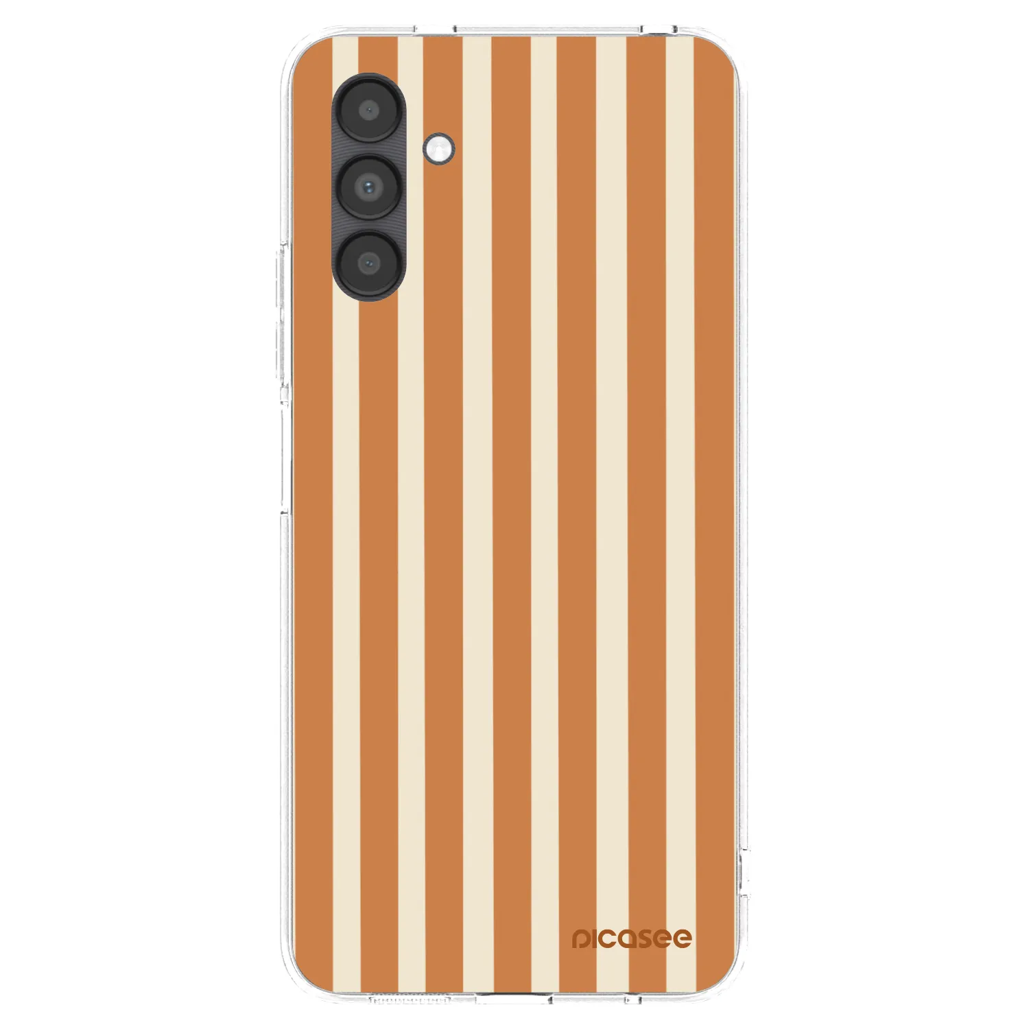 Picasee silikónový prehľadný obal pre Samsung Galaxy A04s A047F - Orange lines