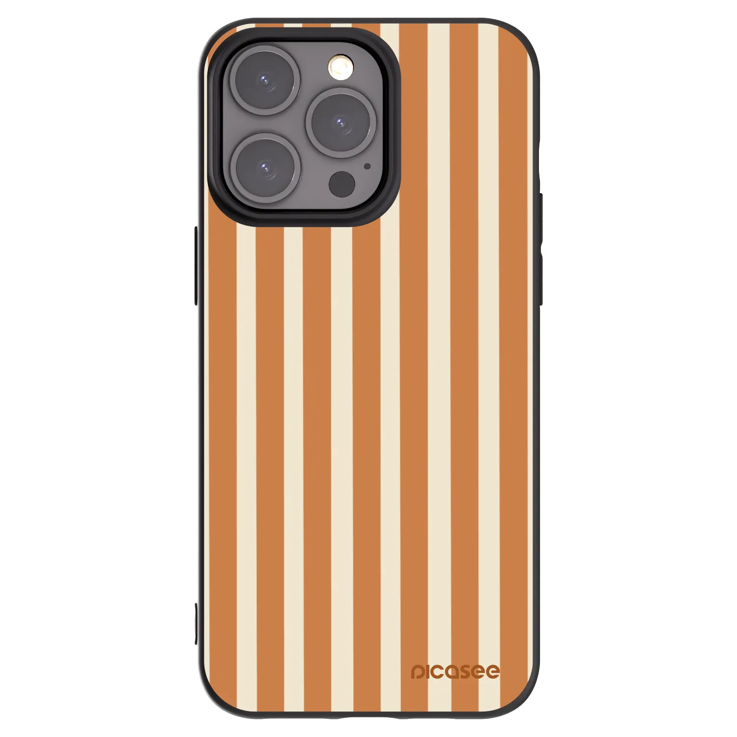 Picasee silikónový čierny obal pre Apple iPhone 15 Pro Max - Orange lines
