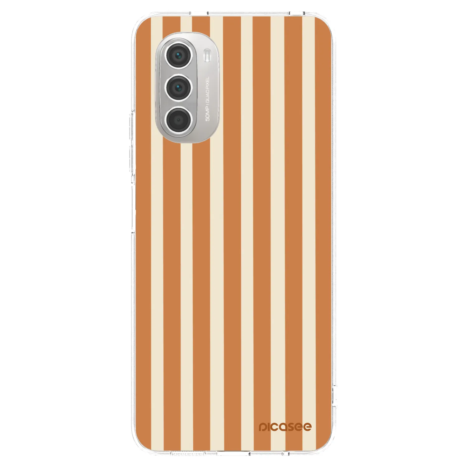 Picasee silikónový prehľadný obal pre Motorola Moto G51 - Orange lines