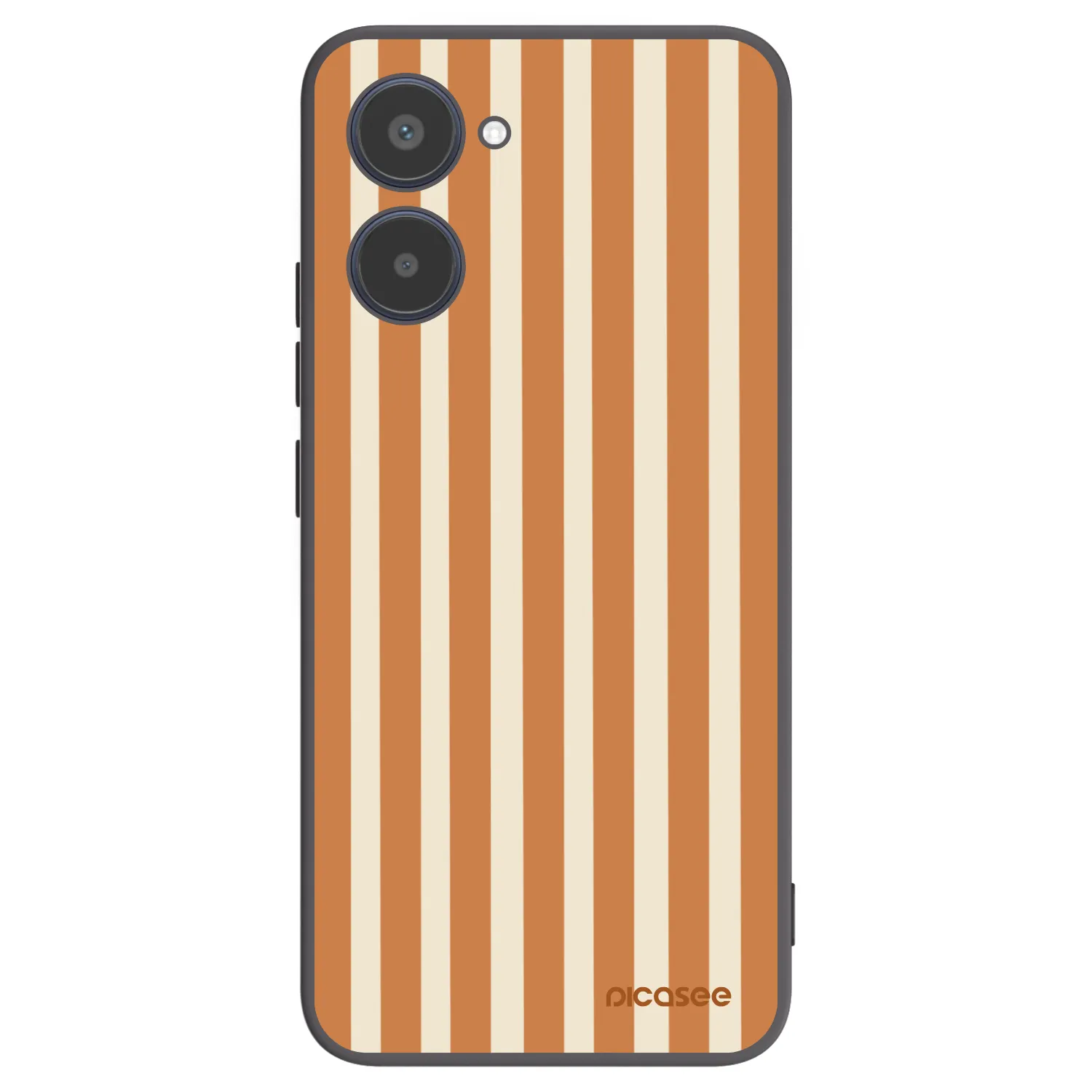 Picasee silikónový čierny obal pre Realme 10 4G - Orange lines