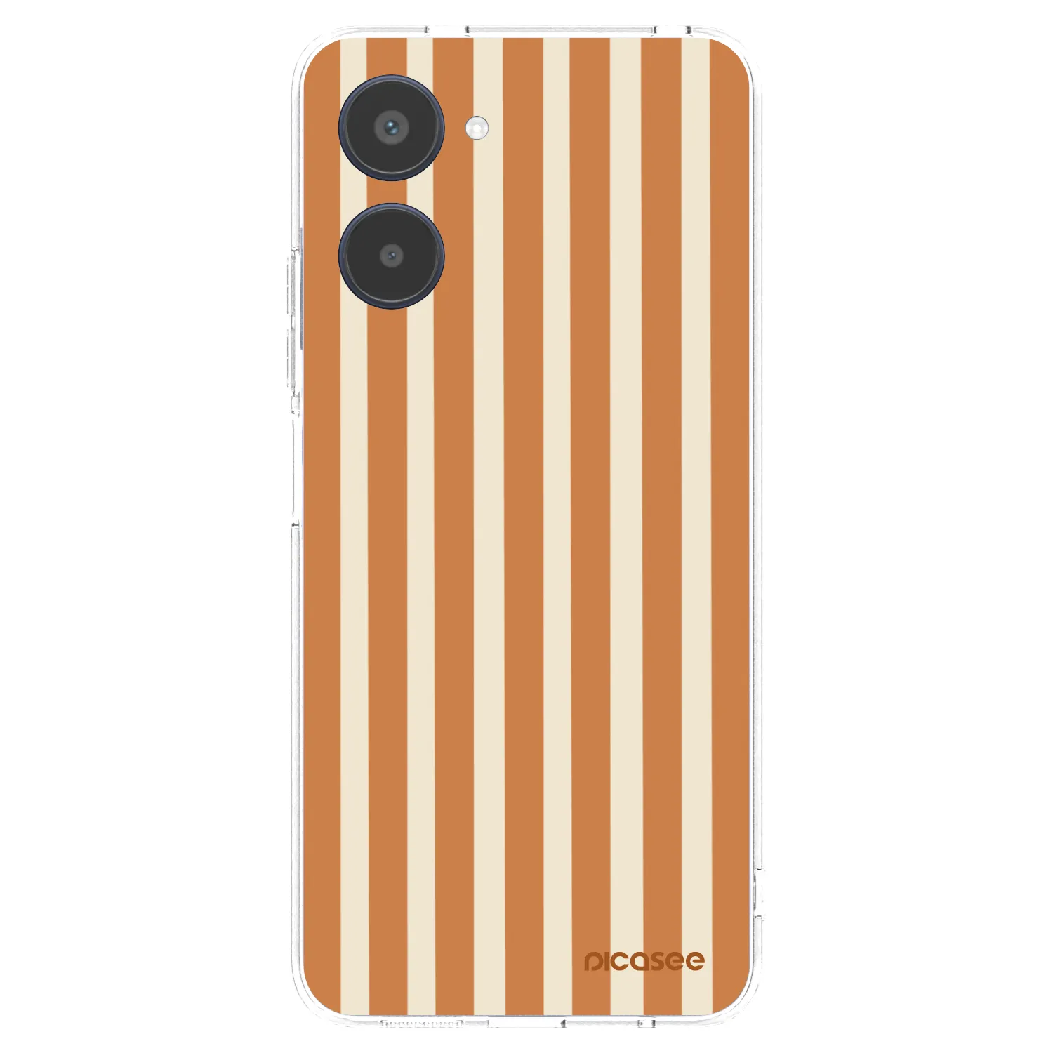 Picasee silikónový prehľadný obal pre Realme 10 4G - Orange lines