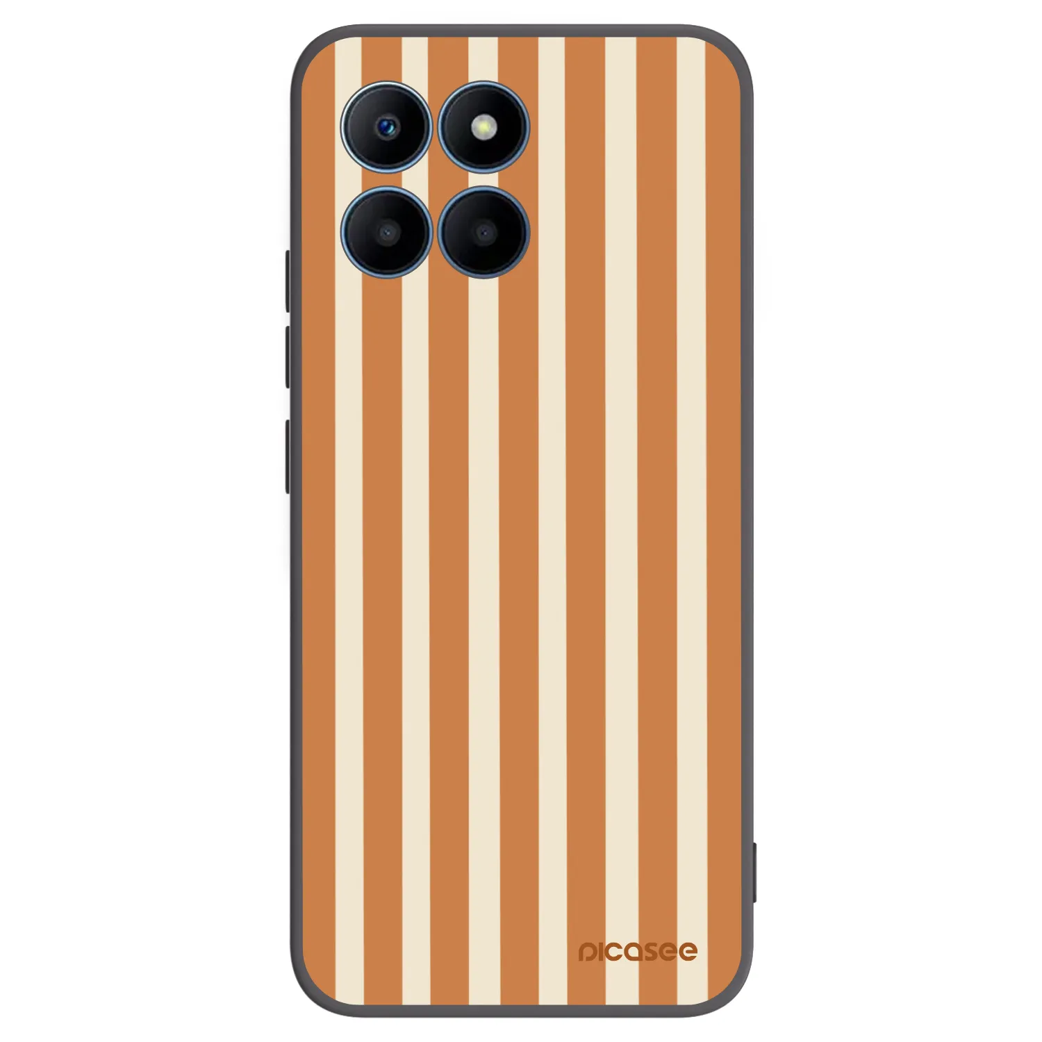 Picasee silikónový čierny obal pre Honor 70 Lite - Orange lines