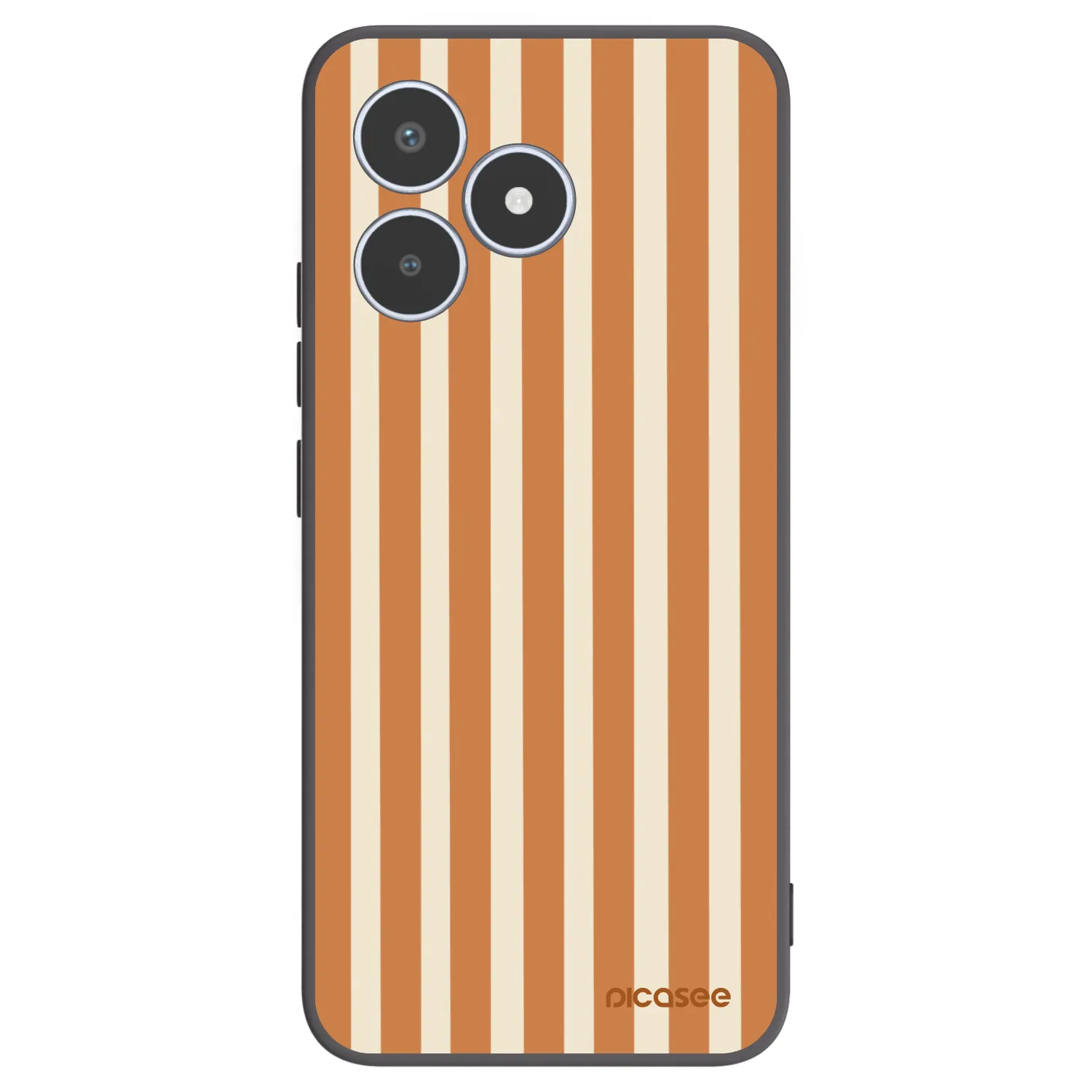 Picasee silikónový čierny obal pre Realme C53 - Orange lines