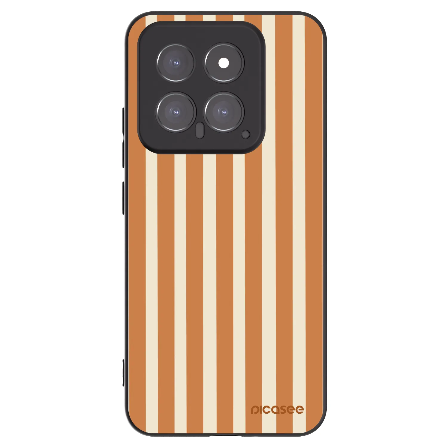 Picasee silikónový čierny obal pre Xiaomi 14 - Orange lines