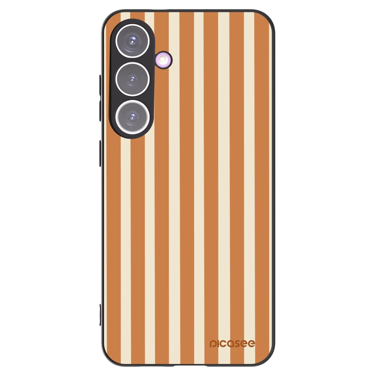 Picasee silikónový čierny obal pre Samsung Galaxy S24+ S926B 5G - Orange lines