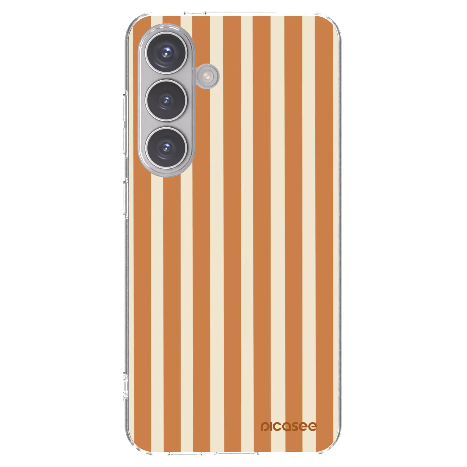 Picasee silikónový prehľadný obal pre Samsung Galaxy S24 S921B 5G - Orange lines