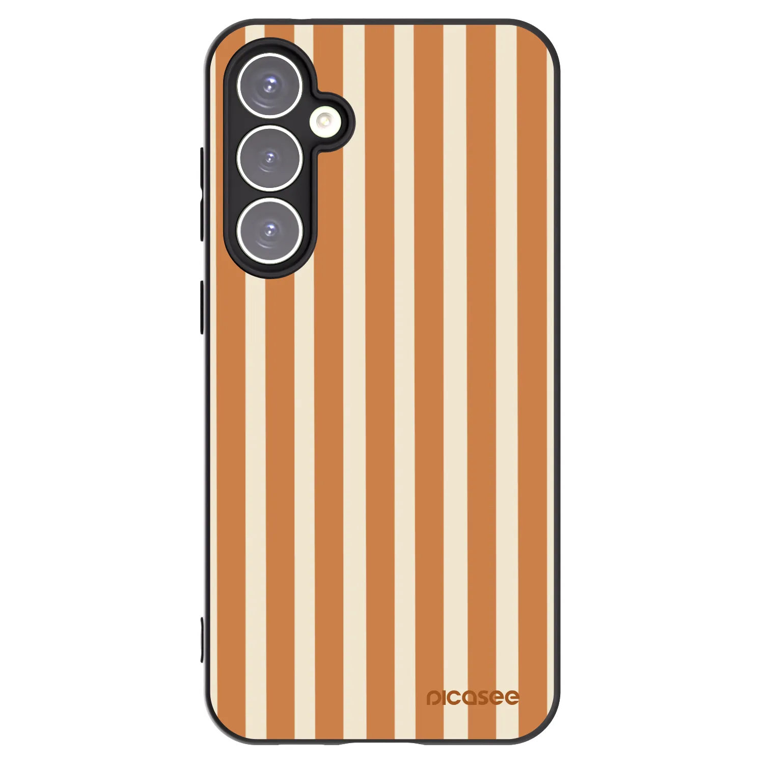 Picasee silikónový čierny obal pre Samsung Galaxy S23 FE S711B - Orange lines