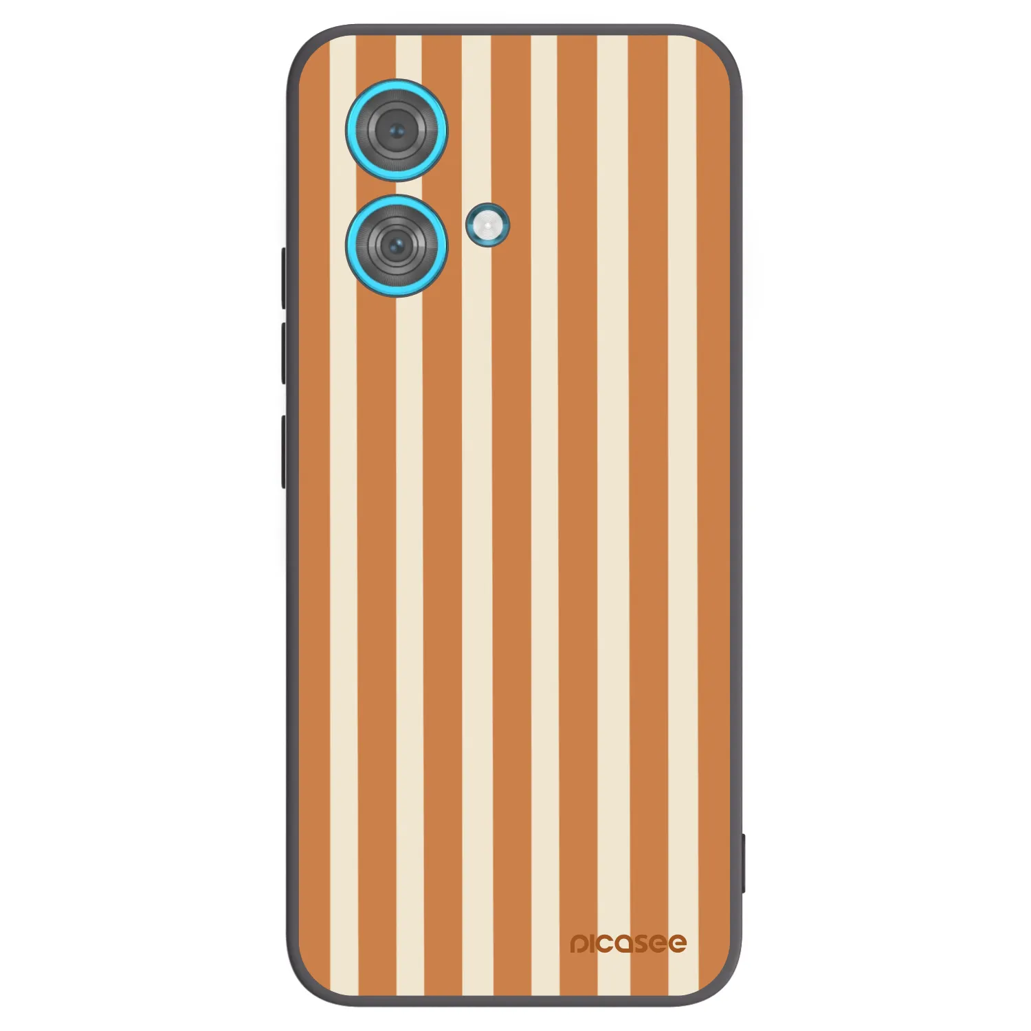 Picasee silikónový čierny obal pre Motorola Edge 40 Neo - Orange lines
