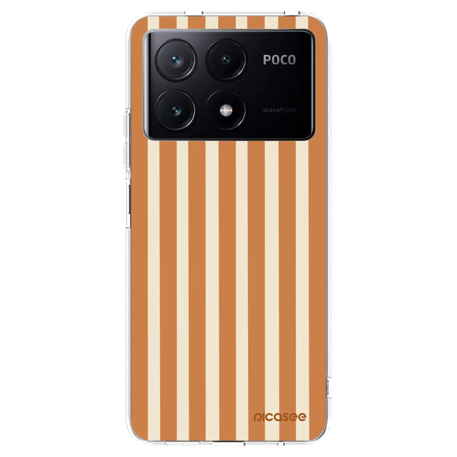 Picasee silikónový prehľadný obal pre Xiaomi Poco X6 Pro - Orange lines